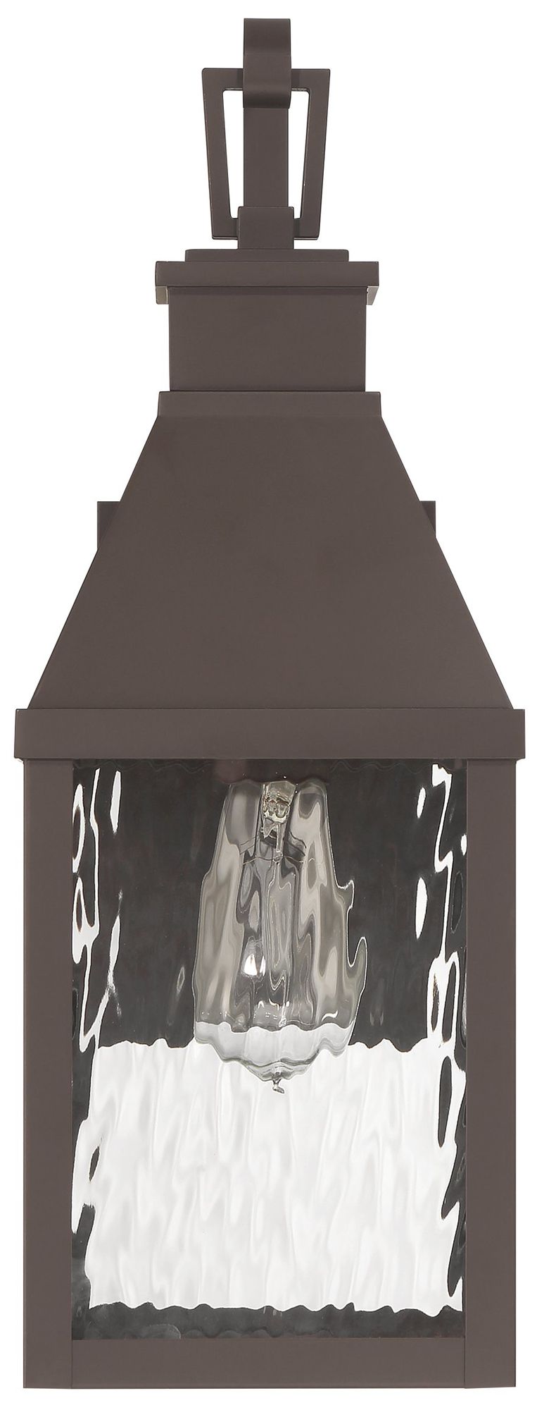 Image 2 Thesis Glencrest 18"  Dark Bronze Exterior Wall Sconce w/Clear Water Glass more views