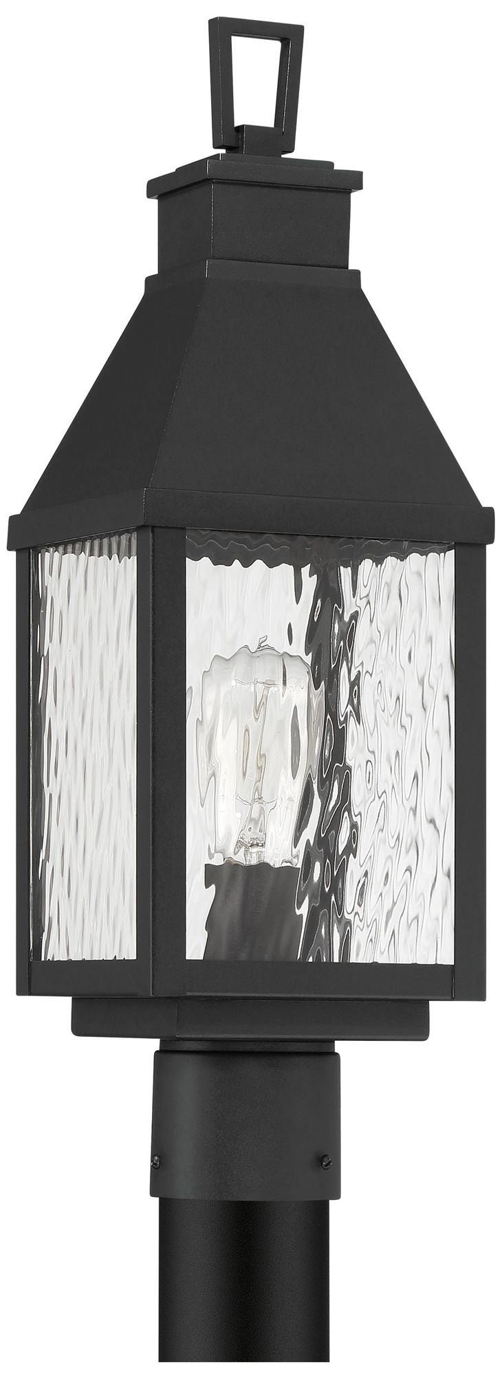 Image 2 Thesis Glencrest 20" Exterior Post Light with Clear Water Glass