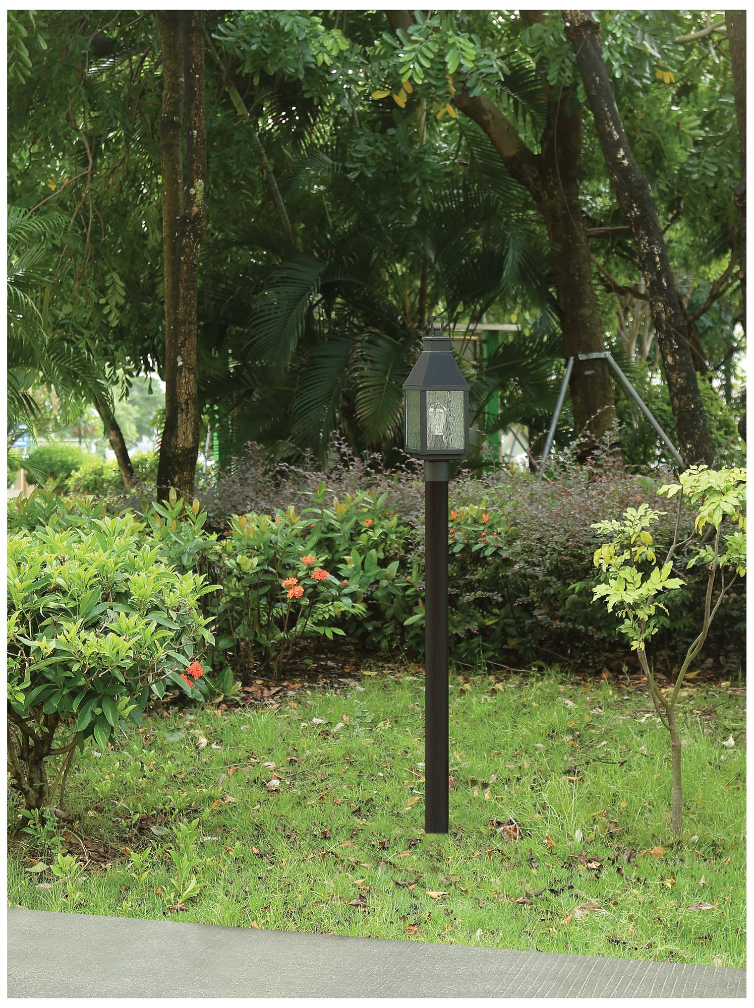 Image 6 Thesis Glencrest 20" Exterior Post Light with Clear Water Glass more views