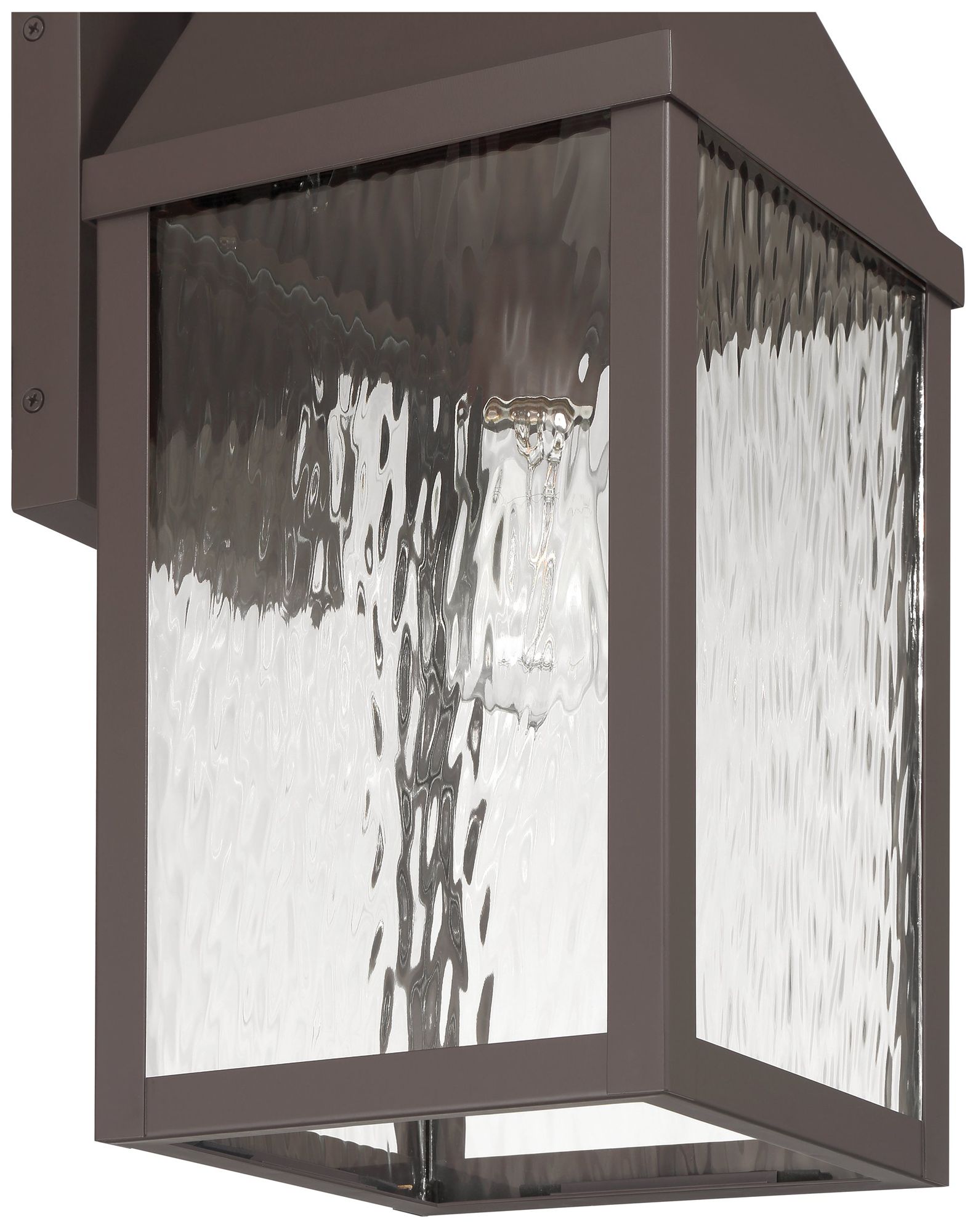 Image 3 Thesis Glencrest 23"  Dark Bronze Exterior Wall Sconce w/ Clear Water Glass more views