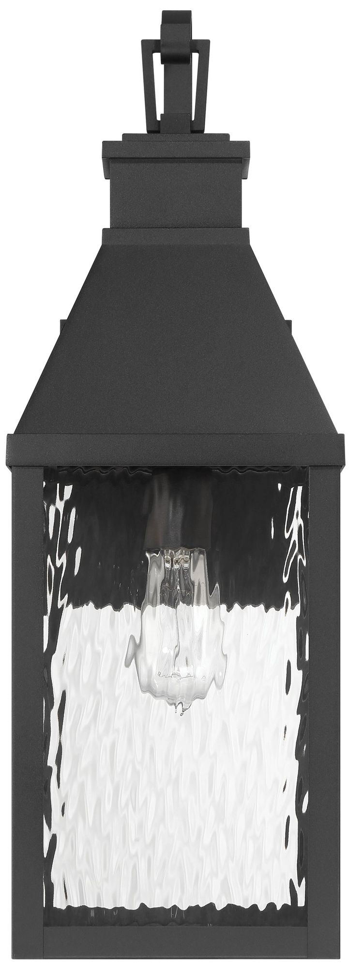 Image 2 Thesis Glencrest 23"  Textured Black Exterior Wall Sconce, Clear Glass more views