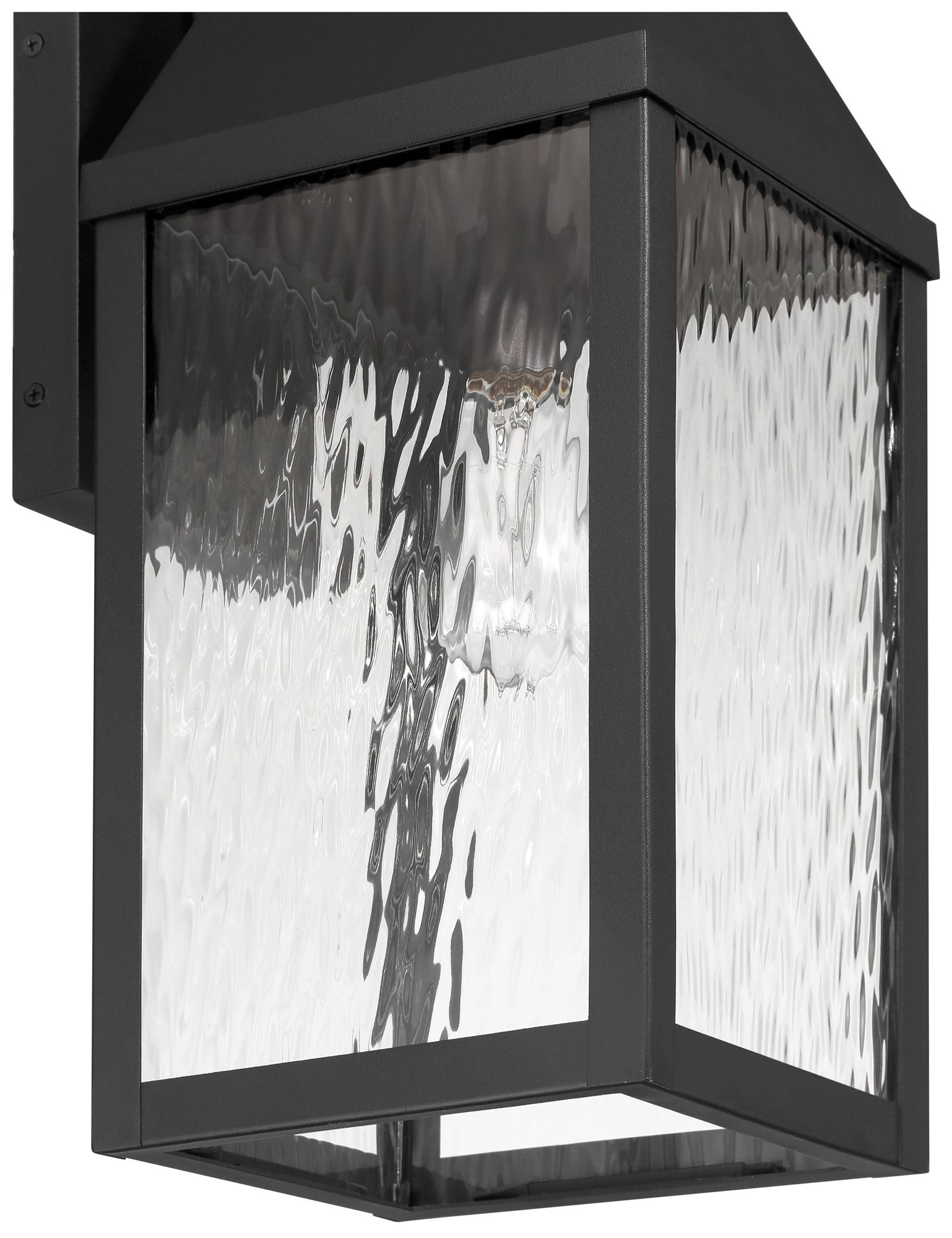 Image 3 Thesis Glencrest 23"  Textured Black Exterior Wall Sconce, Clear Glass more views