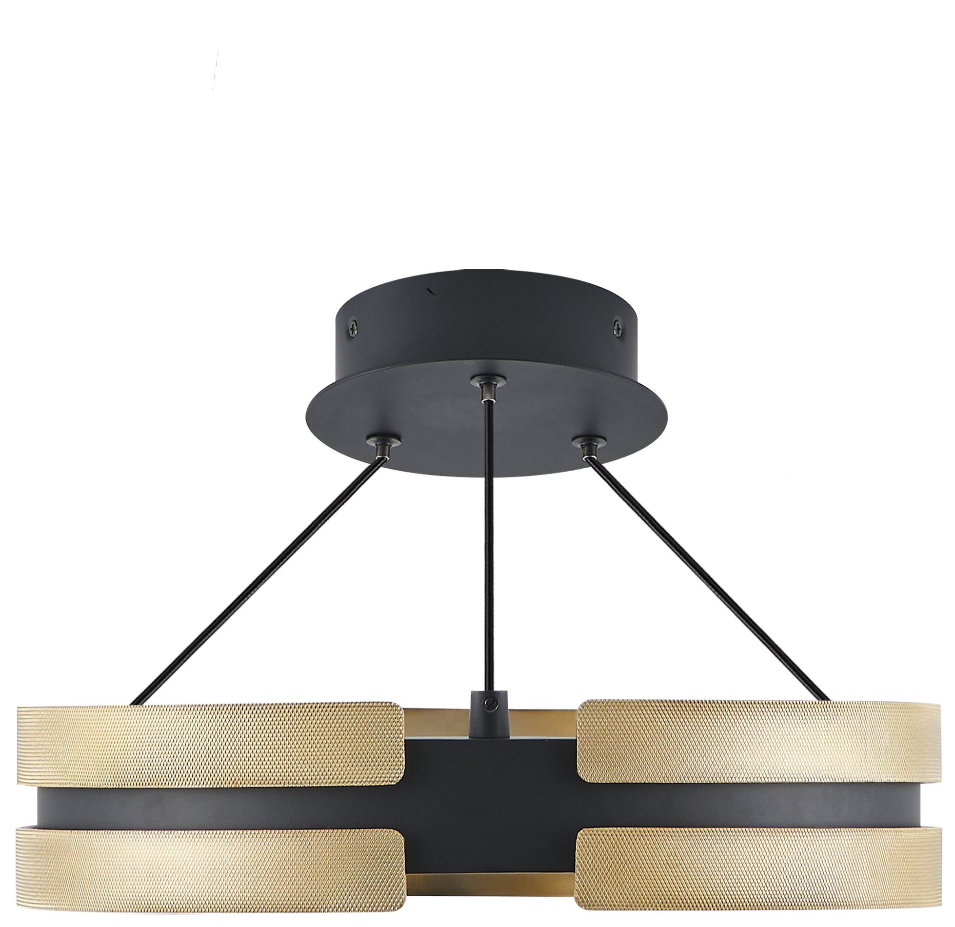 Image 5 Thesis Grazia 15" Matte Black and Brushed Gold LED Convertible Pendant more views