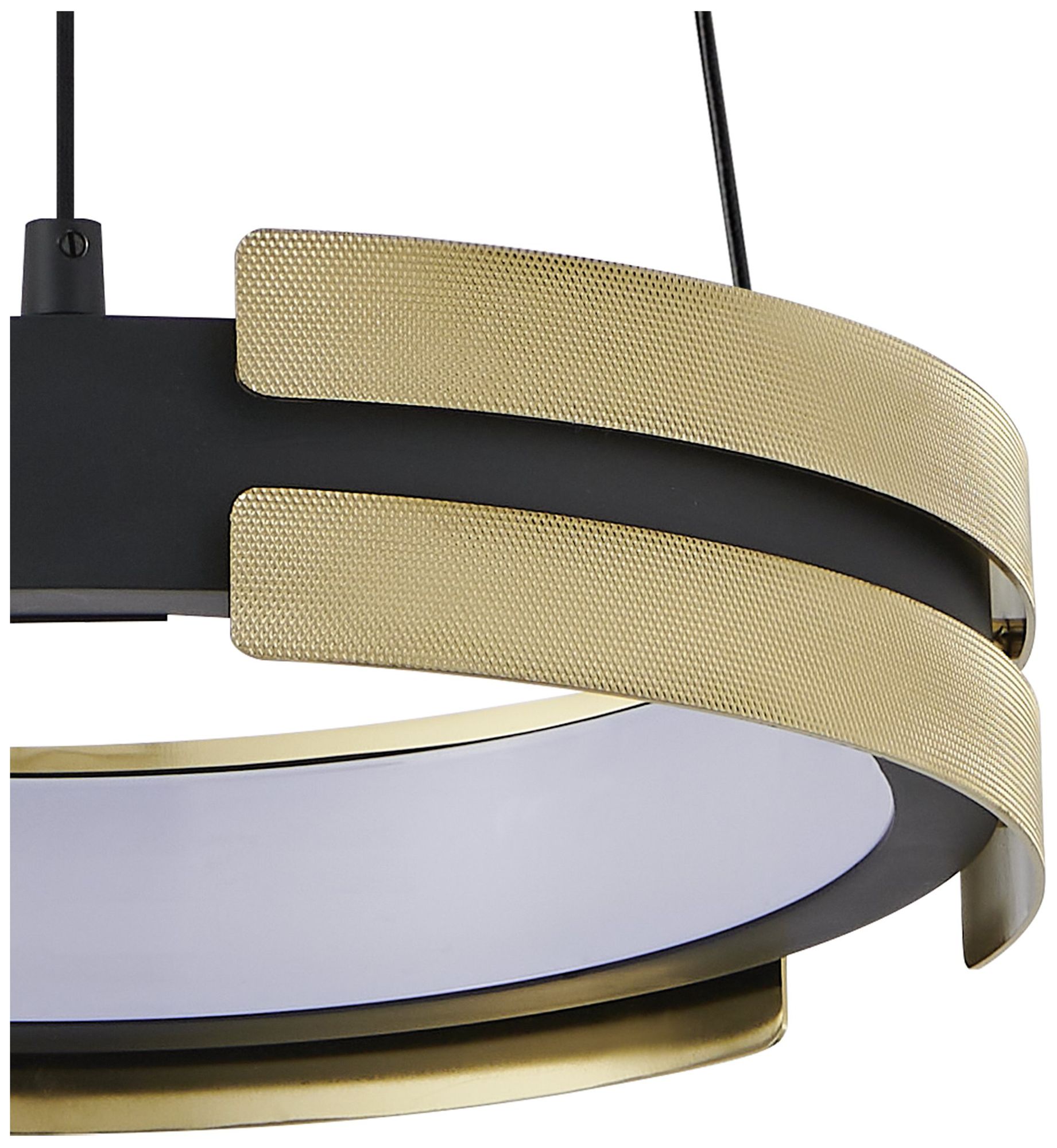 Image 6 Thesis Grazia 15" Matte Black and Brushed Gold LED Convertible Pendant more views