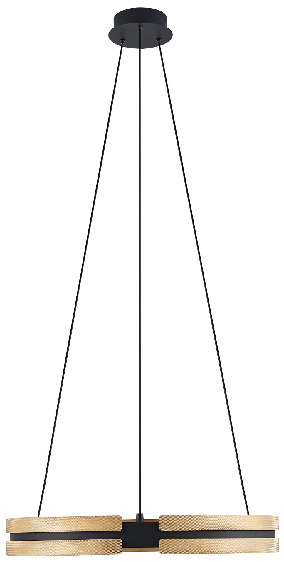 Image 3 Thesis Grazia 24" Matte Black and Brushed Gold LED Chandelier more views