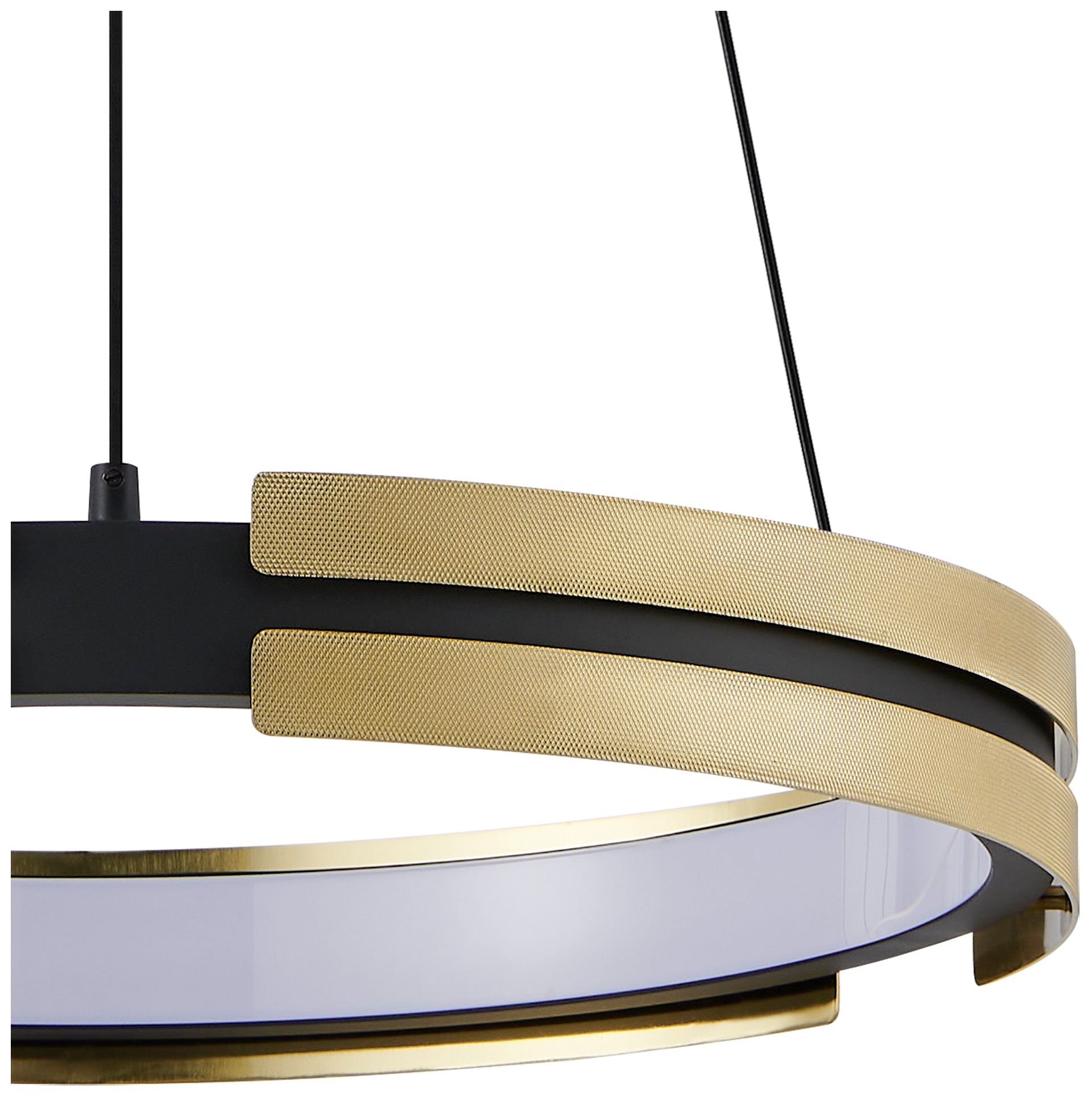 Image 4 Thesis Grazia 24" Matte Black and Brushed Gold LED Chandelier more views
