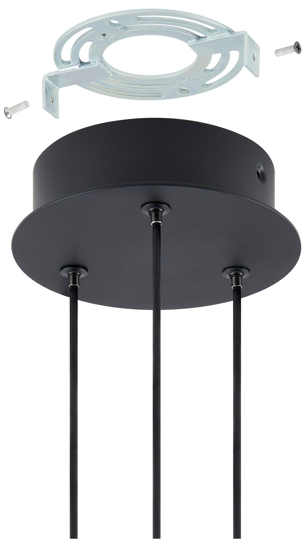 Image 5 Thesis Grazia 24" Matte Black and Brushed Gold LED Chandelier more views