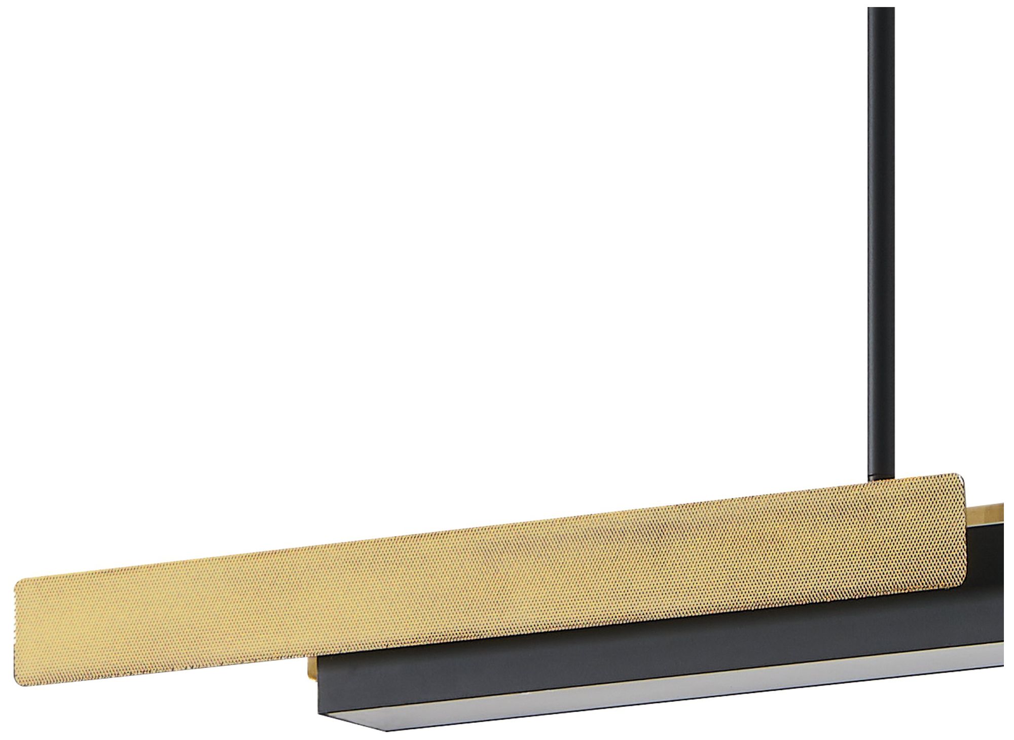 Image 4 Thesis Grazia 48" 2 Light Matte Black / Brushed Gold LED Linear Chandelier more views