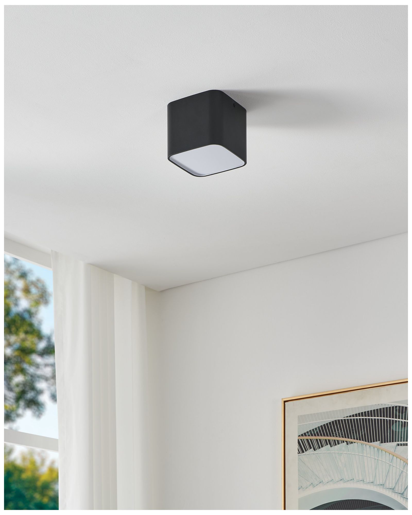 Thesis Grimasola 5 inch 1 Light Black LED Flush Mount Ceiling Light