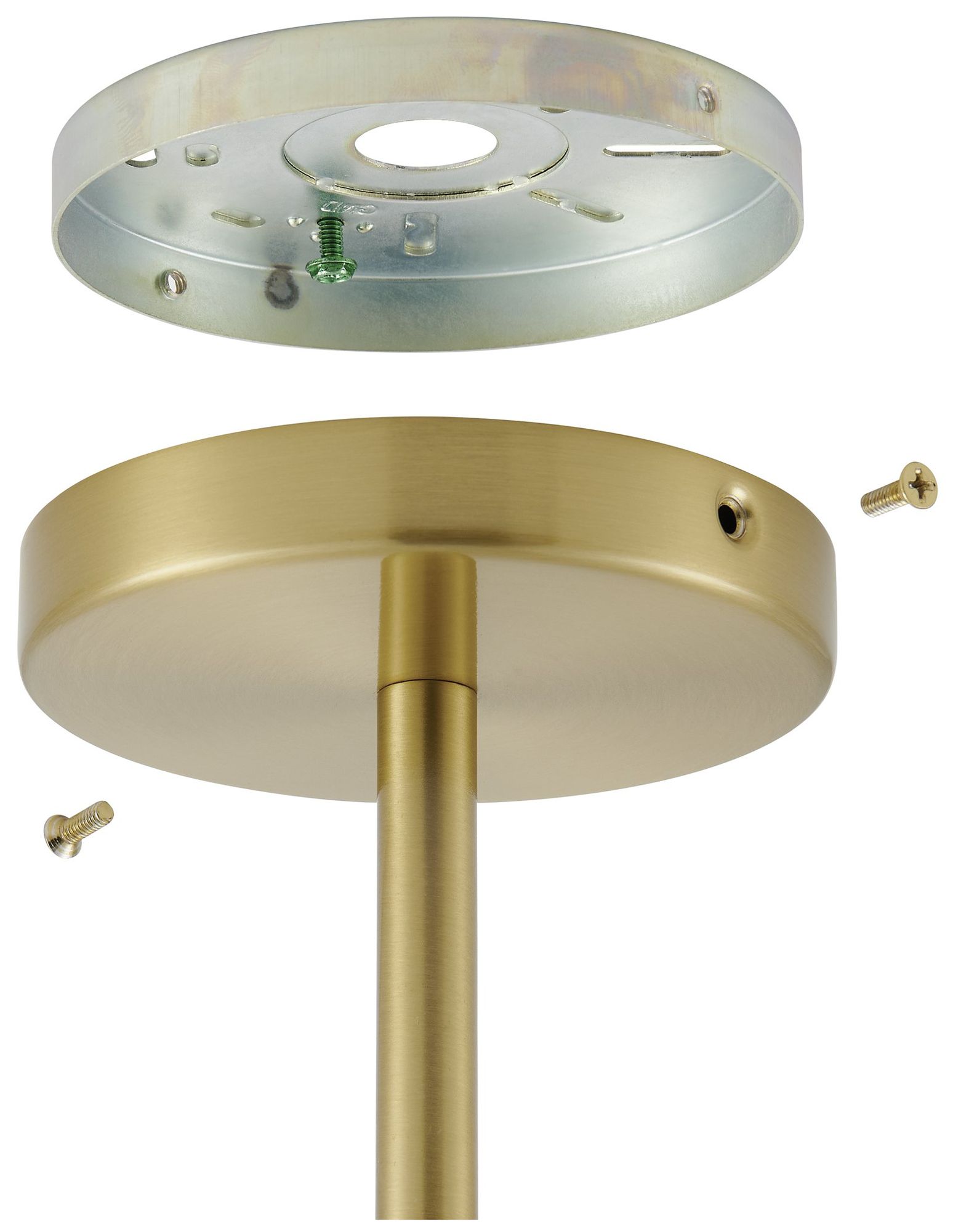 Image 5 Thesis Helena 20 in.Brushed Gold Semi-Flush Mount Ceiling Light more views