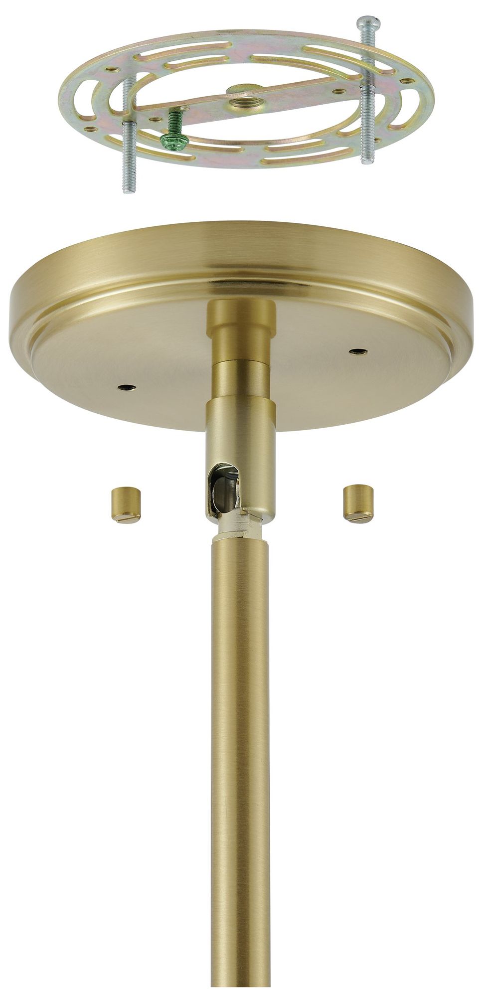 Image 4 Thesis Helena 42" 6 Light Brushed Gold Chandelier with Clear Acrylic Shades more views