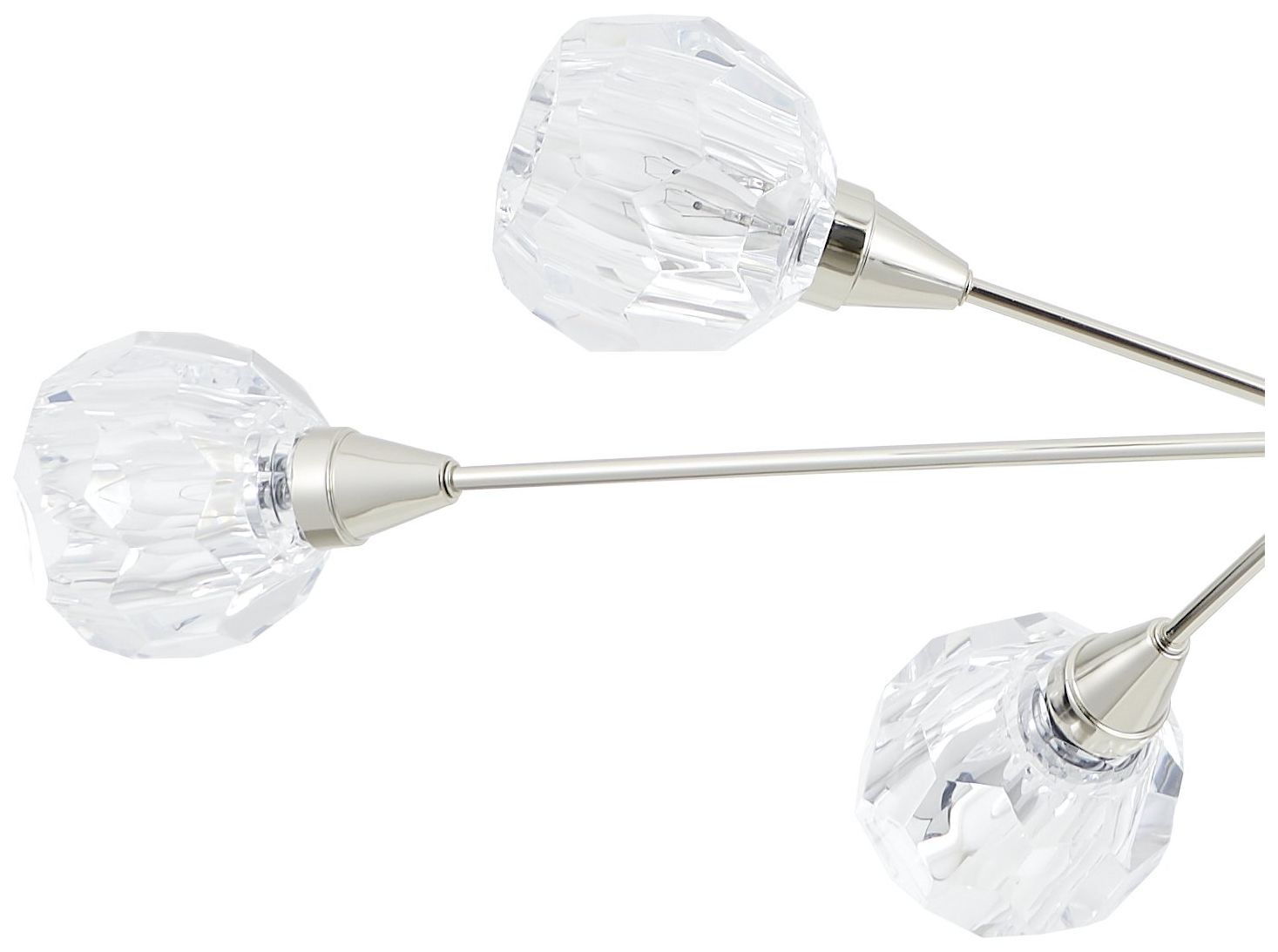 Image 3 Thesis Helena 42" 6 Lt Polished Nickel Chandelier w/ Clear Acrylic Shades more views