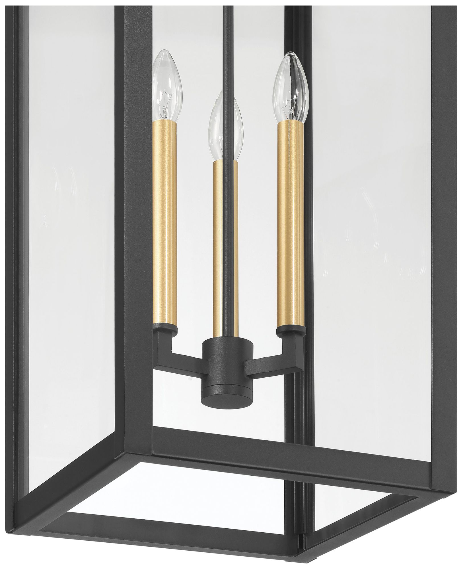 Image 5 Thesis Hillside 11" 3 Light Black Exterior Pendant Light with Clear Glass more views