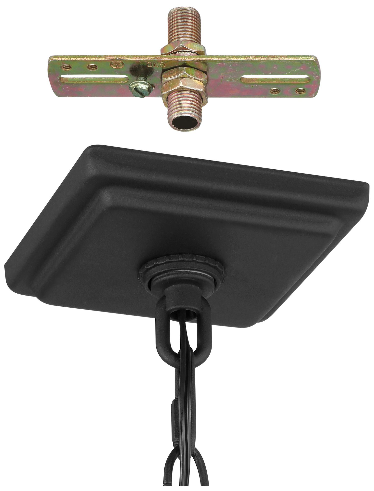Image 7 Thesis Hillside 11" 3 Light Black Exterior Pendant Light with Clear Glass more views