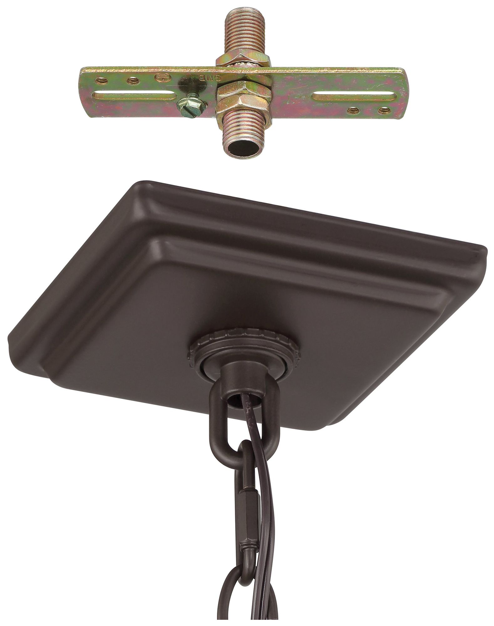Image 7 Thesis Hillside 11 in. 3 Lt Dark Bronze Exterior Pendant Light, Clear Glass more views