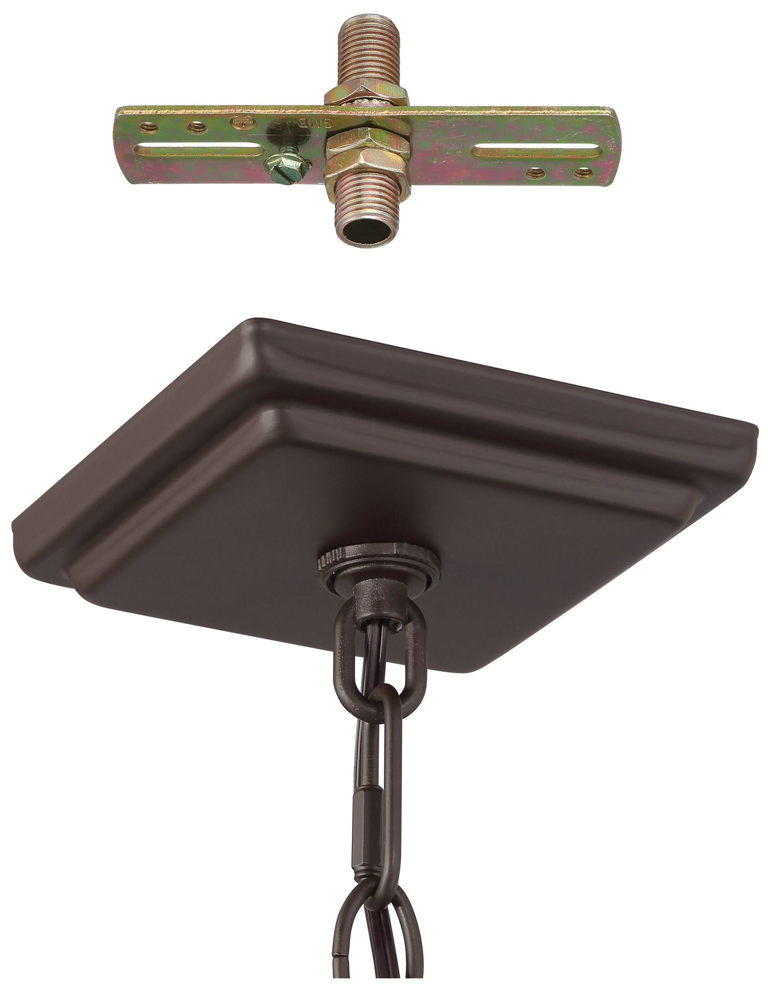 Image 7 Thesis Hillside 2 Light Dark Bronze Exterior Pendant Light - Clear Glass more views