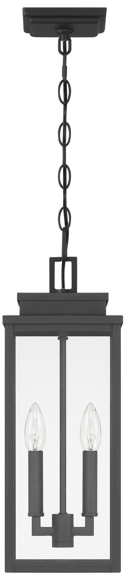 Image 3 Thesis Hillside 2 Light Exterior Pendant Light, Black w/ Clear Glass more views