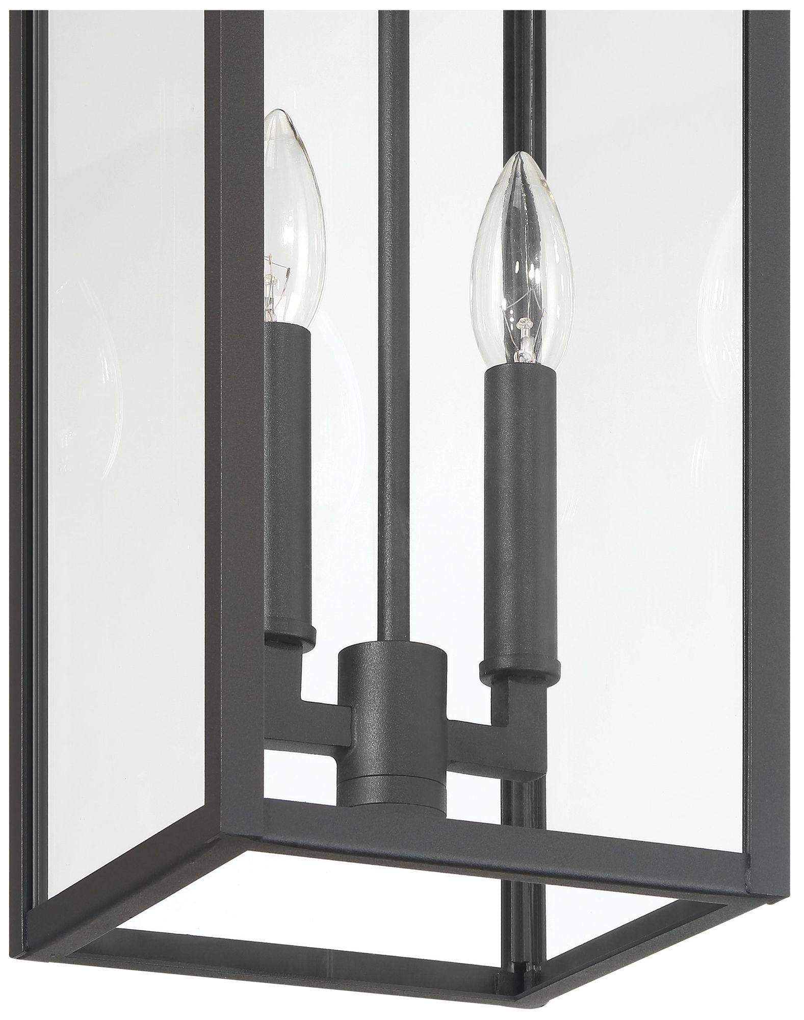 Image 4 Thesis Hillside 2 Light Exterior Pendant Light, Black w/ Clear Glass more views