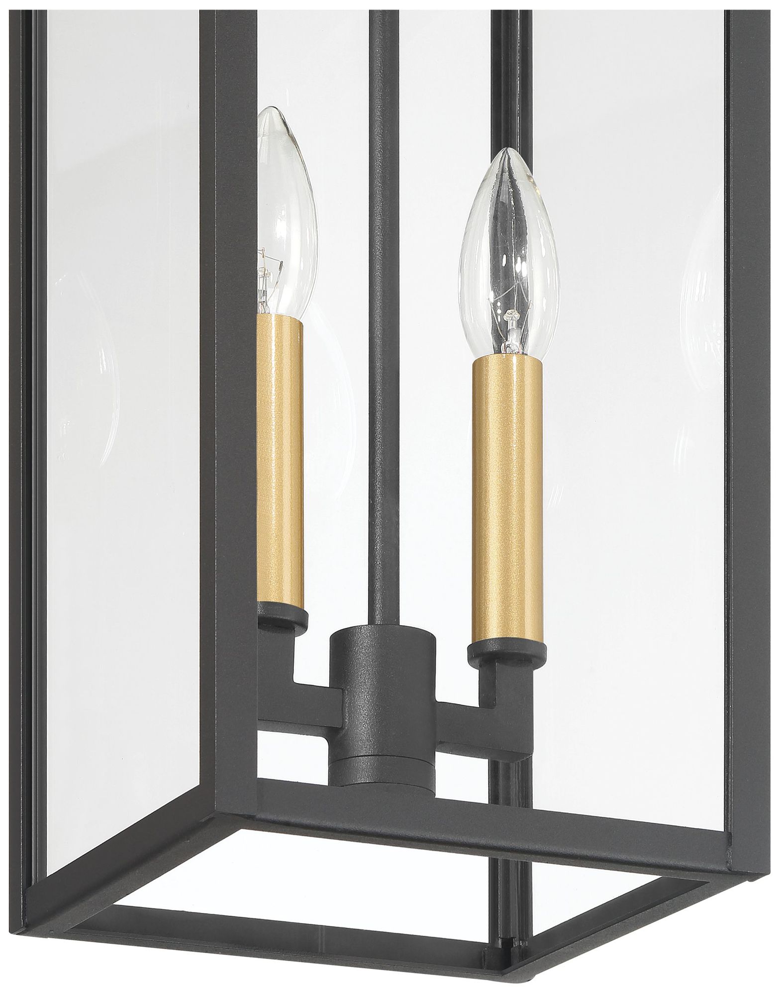 Image 5 Thesis Hillside 2 Light Exterior Pendant Light, Black w/ Clear Glass more views