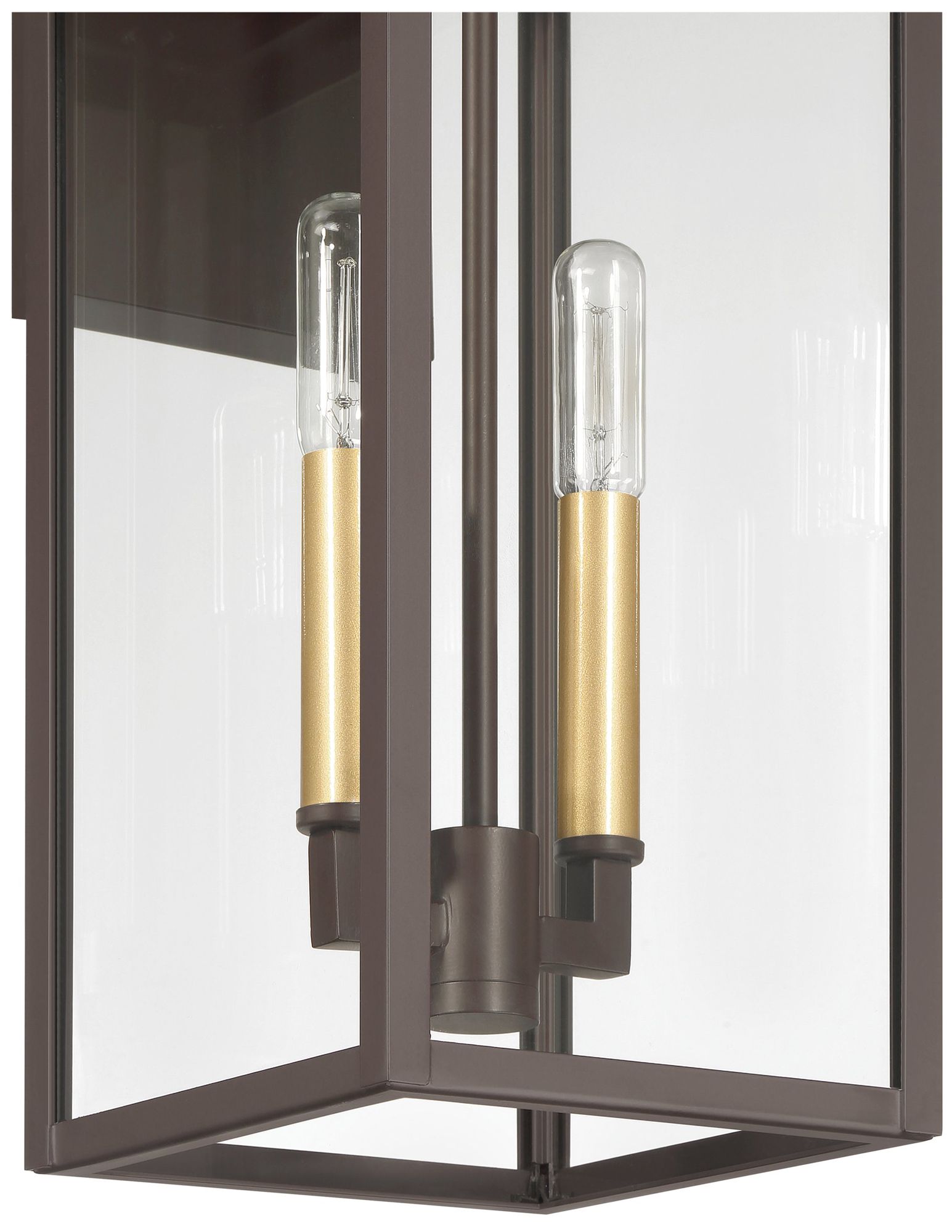 Image 4 Thesis Hillside 20" 2 Light Dark Bronze Exterior Wall Sconce more views