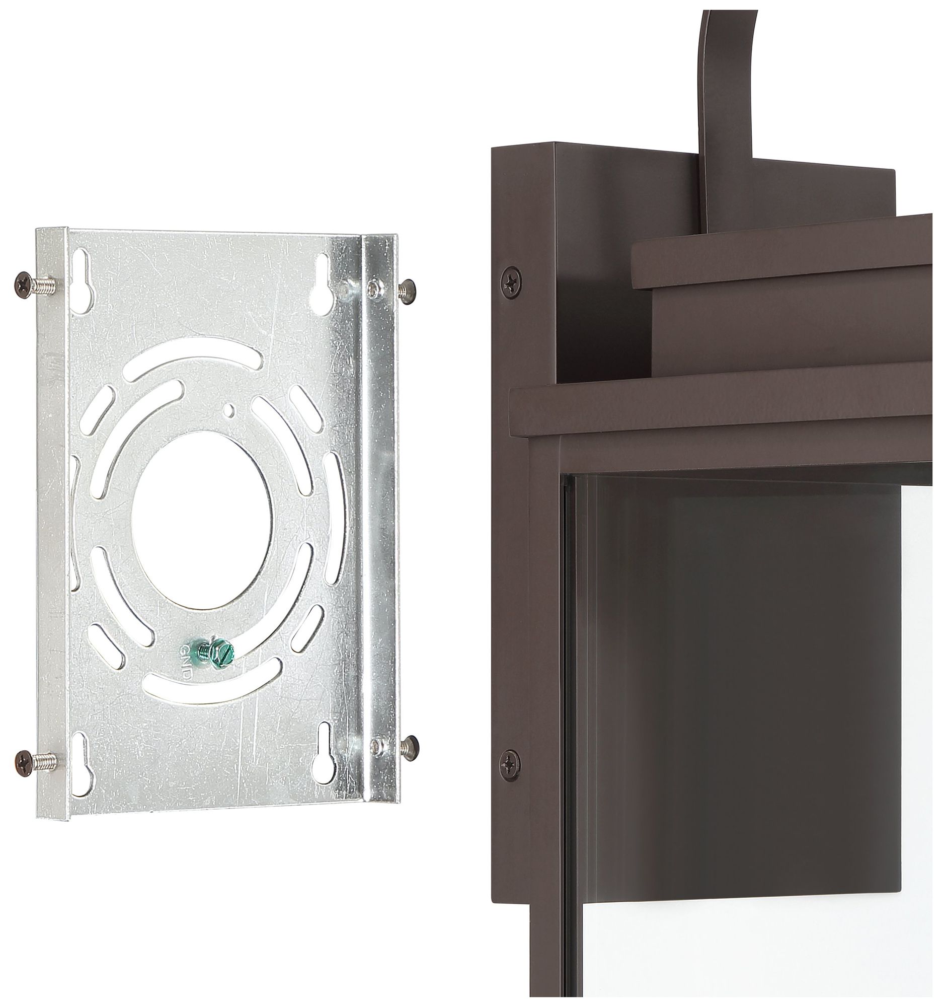 Image 6 Thesis Hillside 20" 2 Light Dark Bronze Exterior Wall Sconce more views