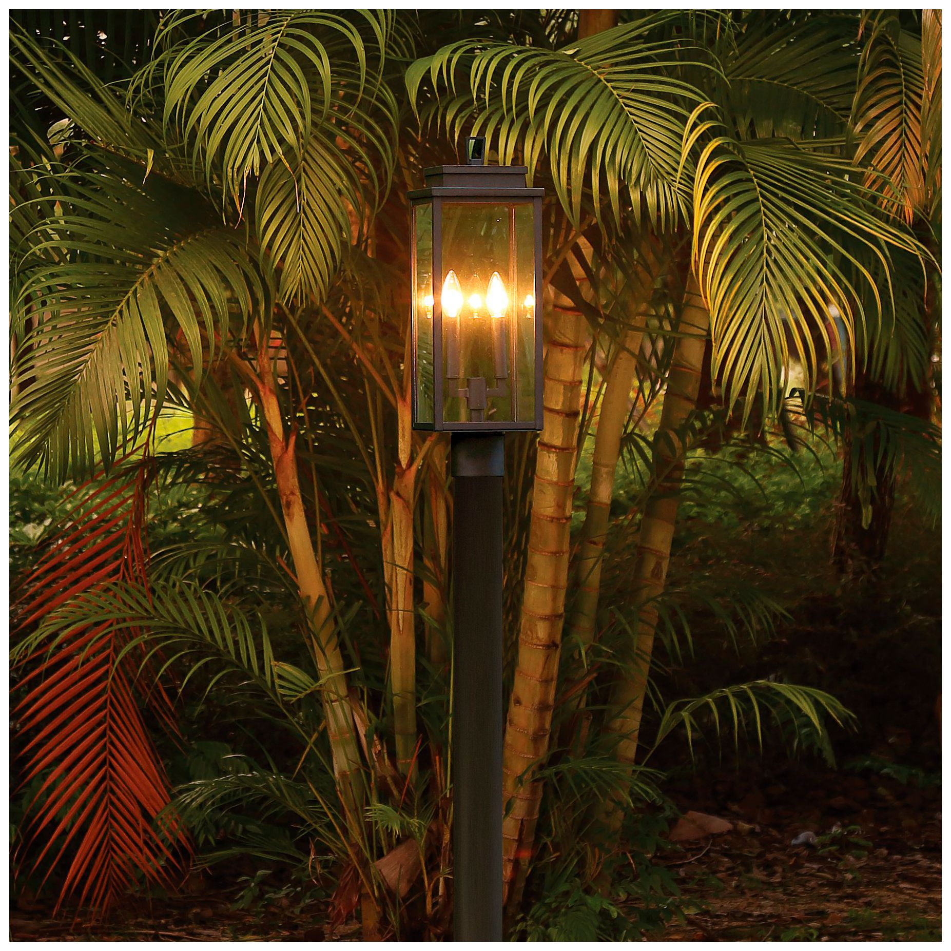 Image 2 Thesis Hillside 20" 2 Light Exterior Post Light with Clear Glass more views
