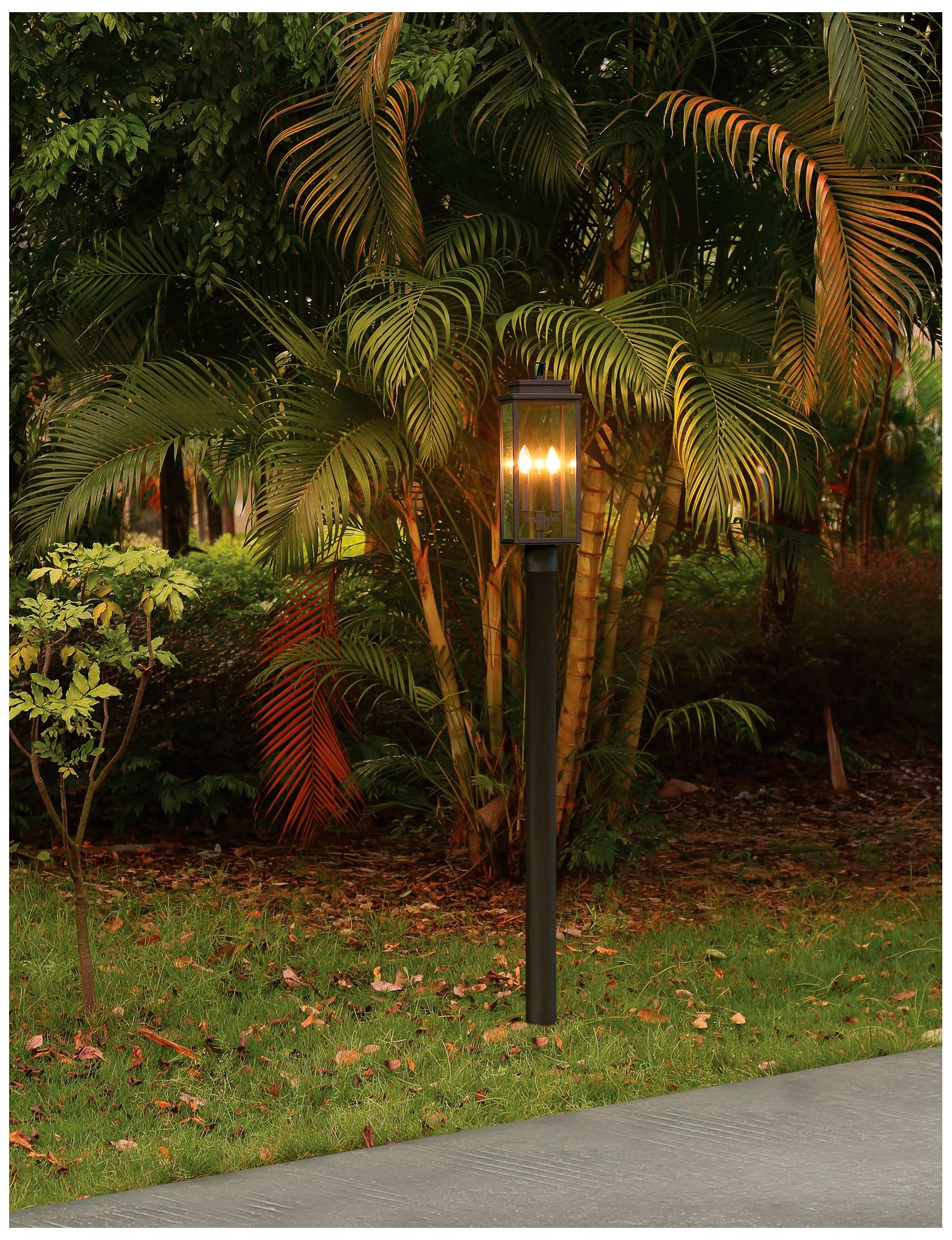 Image 7 Thesis Hillside 20" 2 Light Exterior Post Light with Clear Glass more views