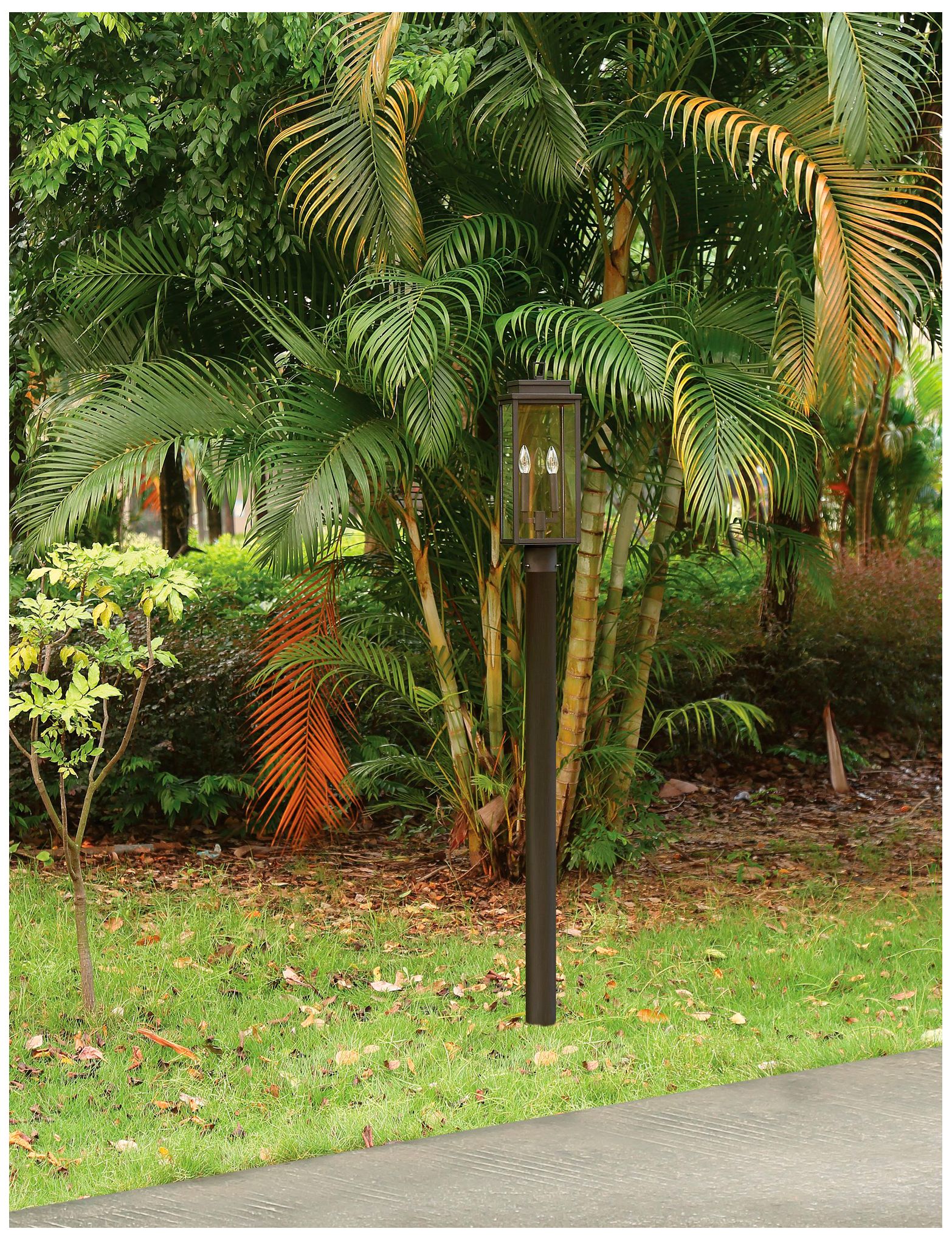 Thesis Hillside 20" 2 Light Exterior Post Light with Clear Glass