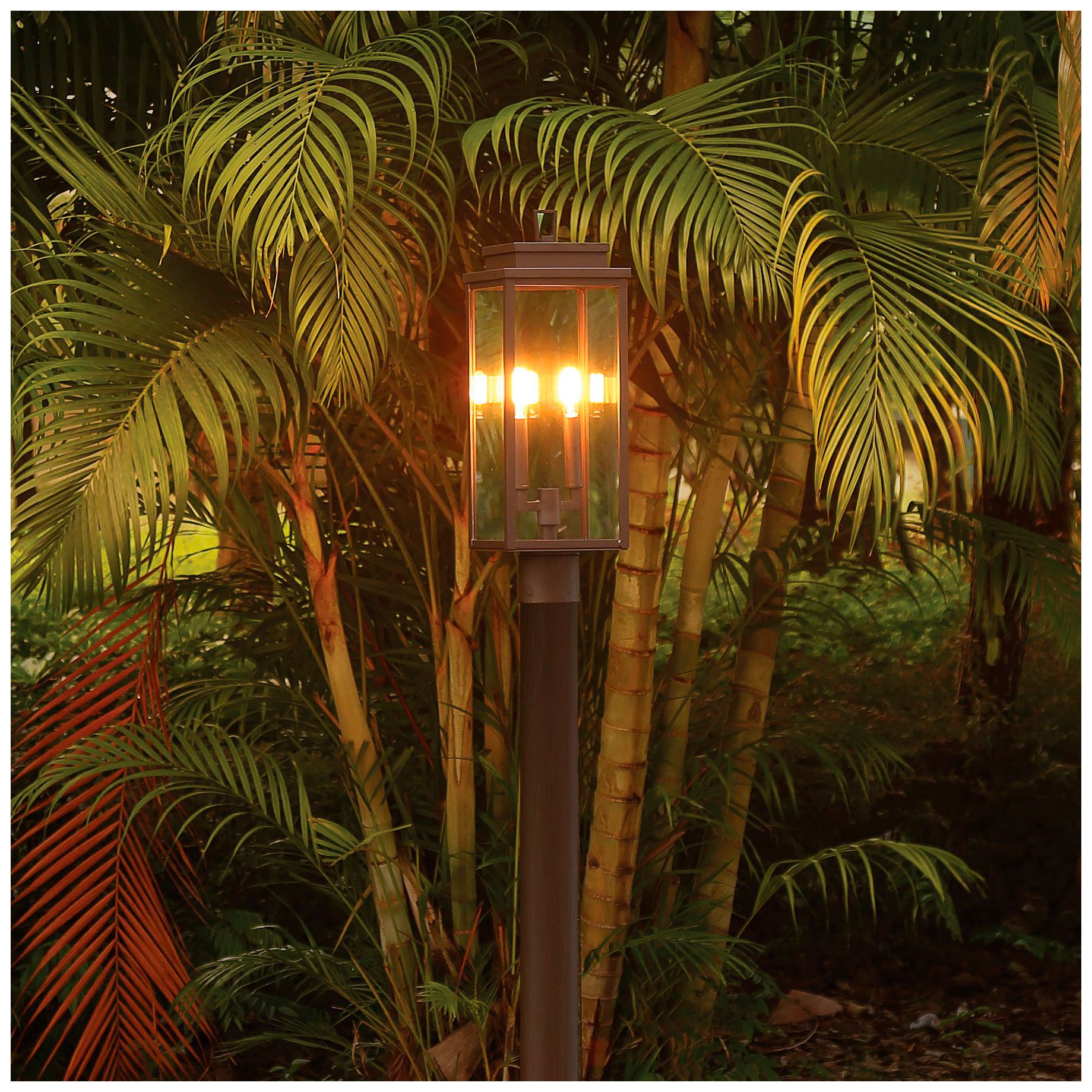 Image 2 Thesis Hillside 20 in. Dark Bronze Exterior Post Light more views