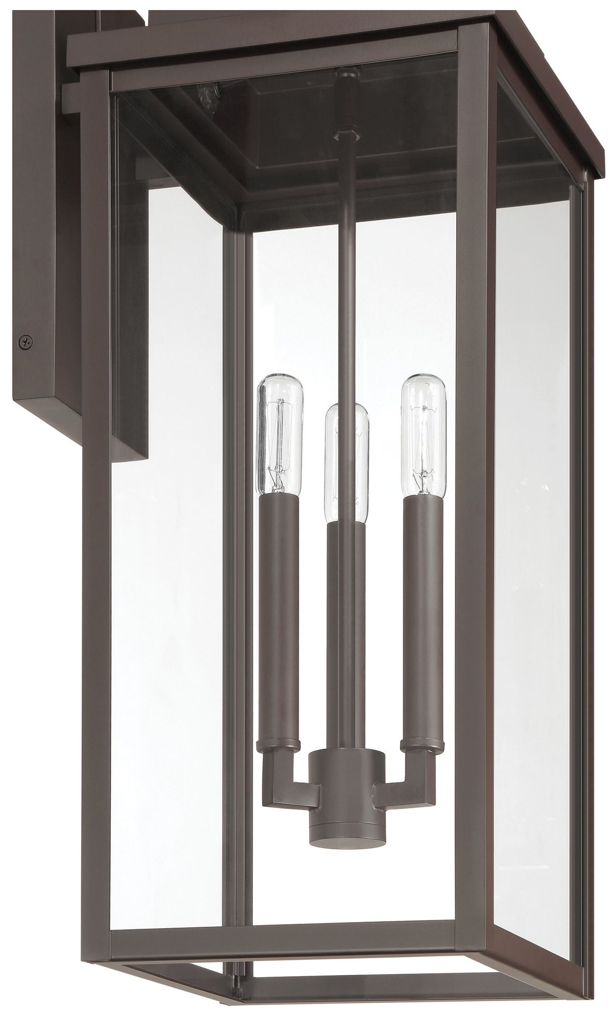 Image 3 Thesis Hillside 25" 3 Light Dark Bronze Exterior Wall Sconce more views