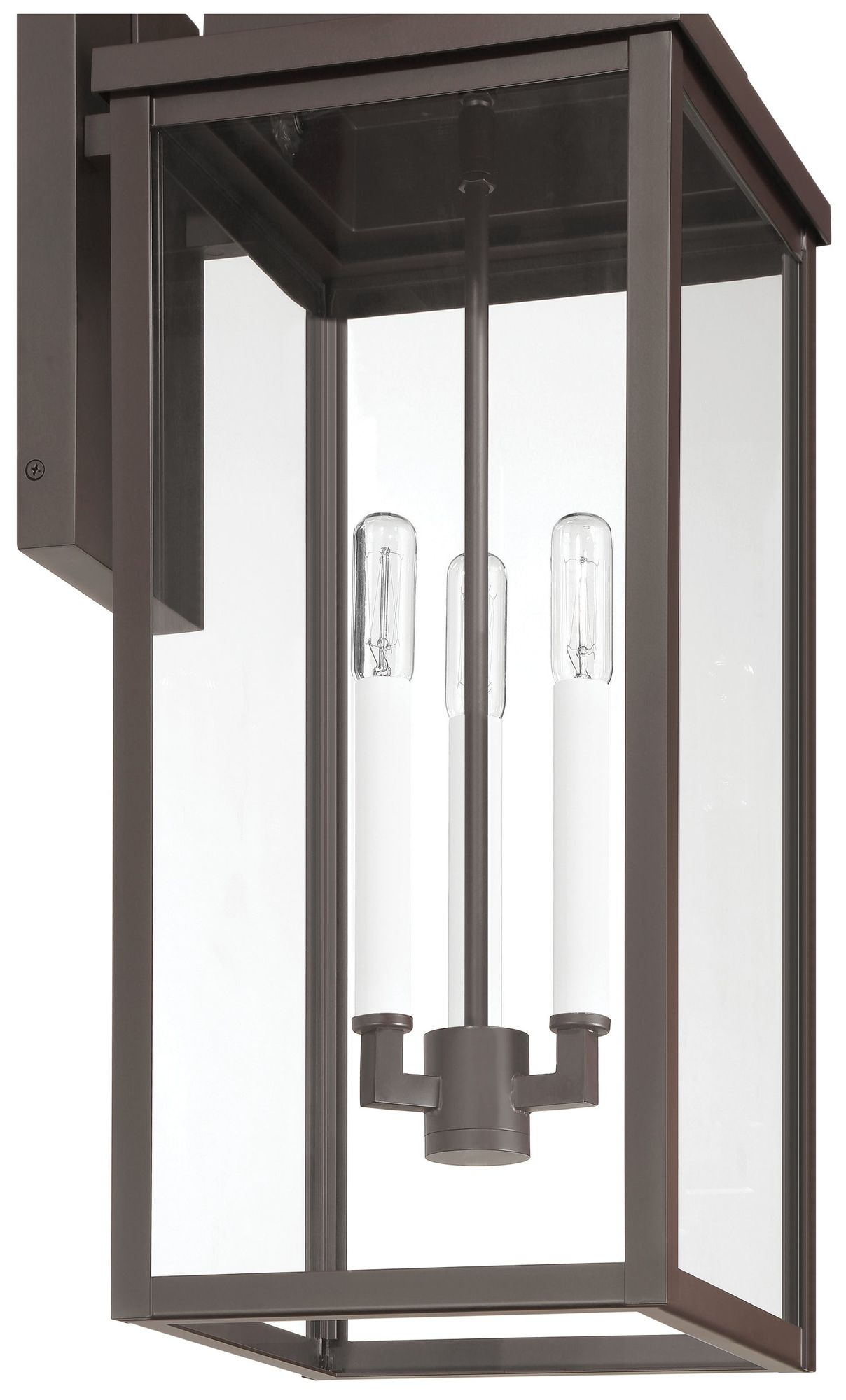 Image 5 Thesis Hillside 25" 3 Light Dark Bronze Exterior Wall Sconce more views