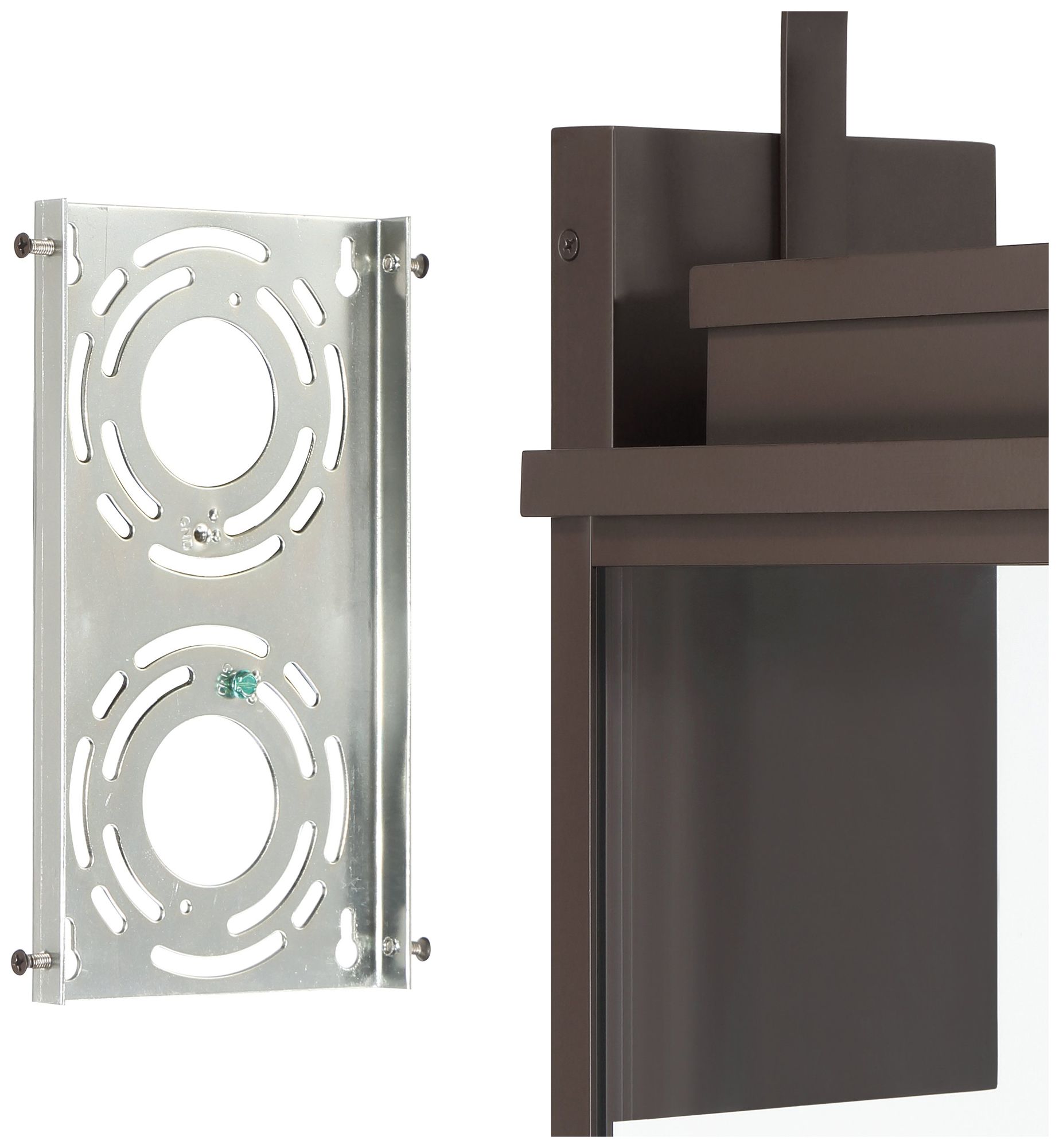 Image 6 Thesis Hillside 25" 3 Light Dark Bronze Exterior Wall Sconce more views