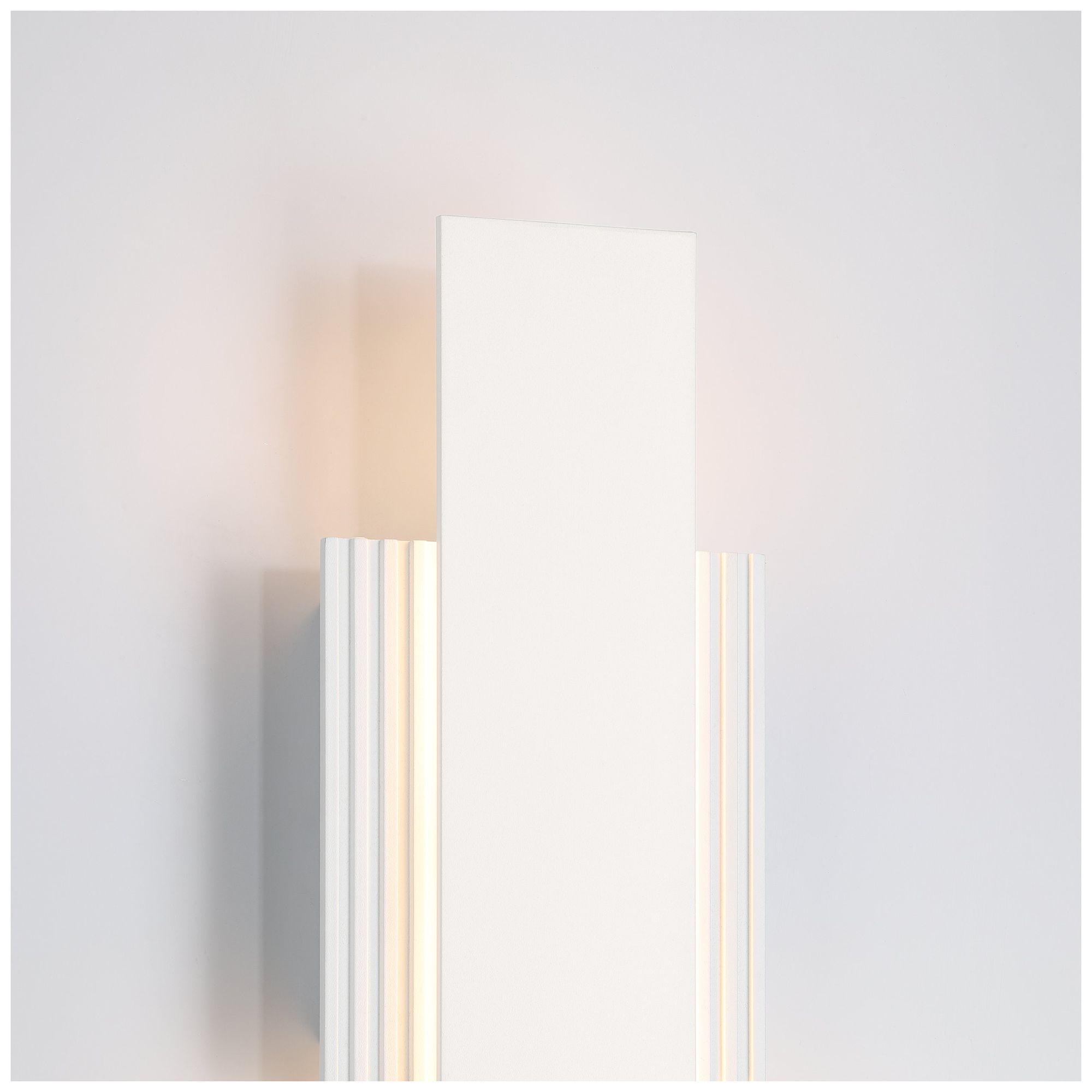 Image 3 Thesis Jacks 15" Textured White 5CCT LED Exterior Wall Sconce more views