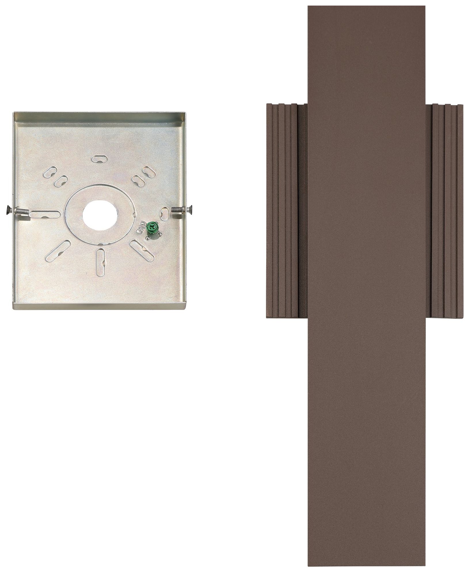 Image 4 Thesis Jacks 22" Architectural Bronze 5CCT LED Exterior Wall Sconce more views