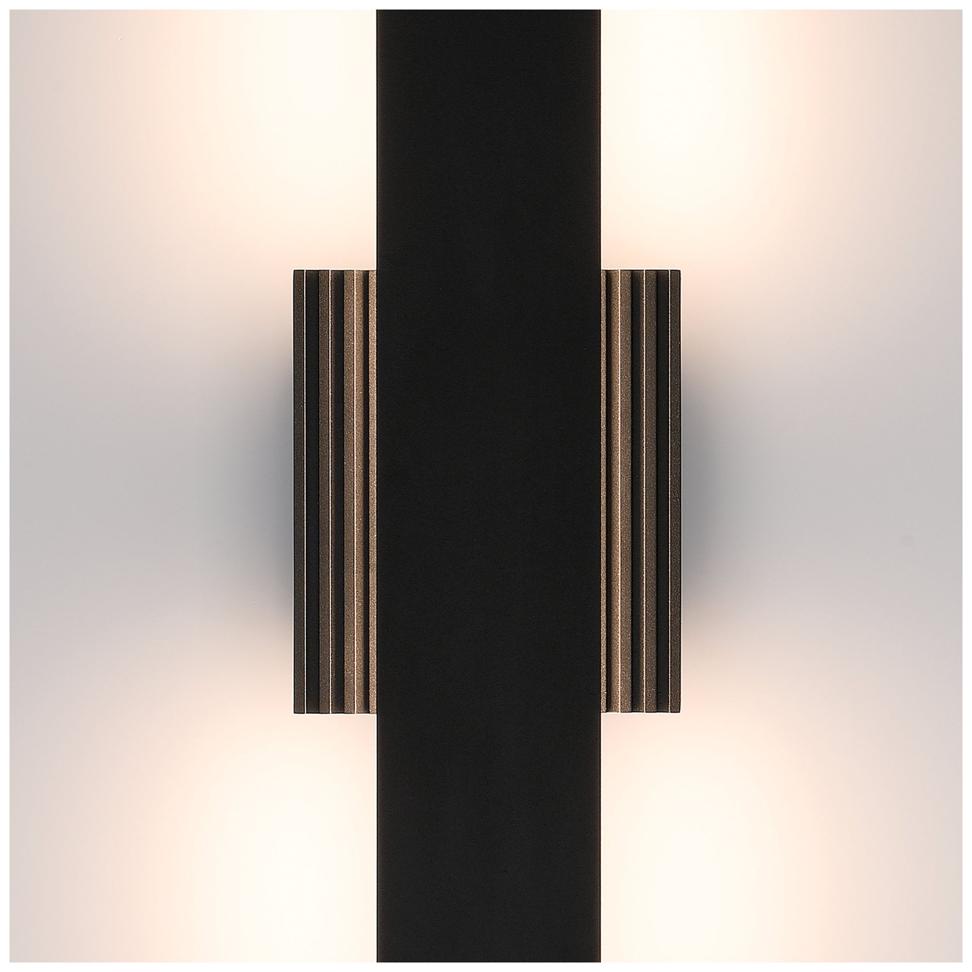 Image 3 Thesis Jacks 22" Textured Black 5CCT LED Exterior Wall Sconce more views