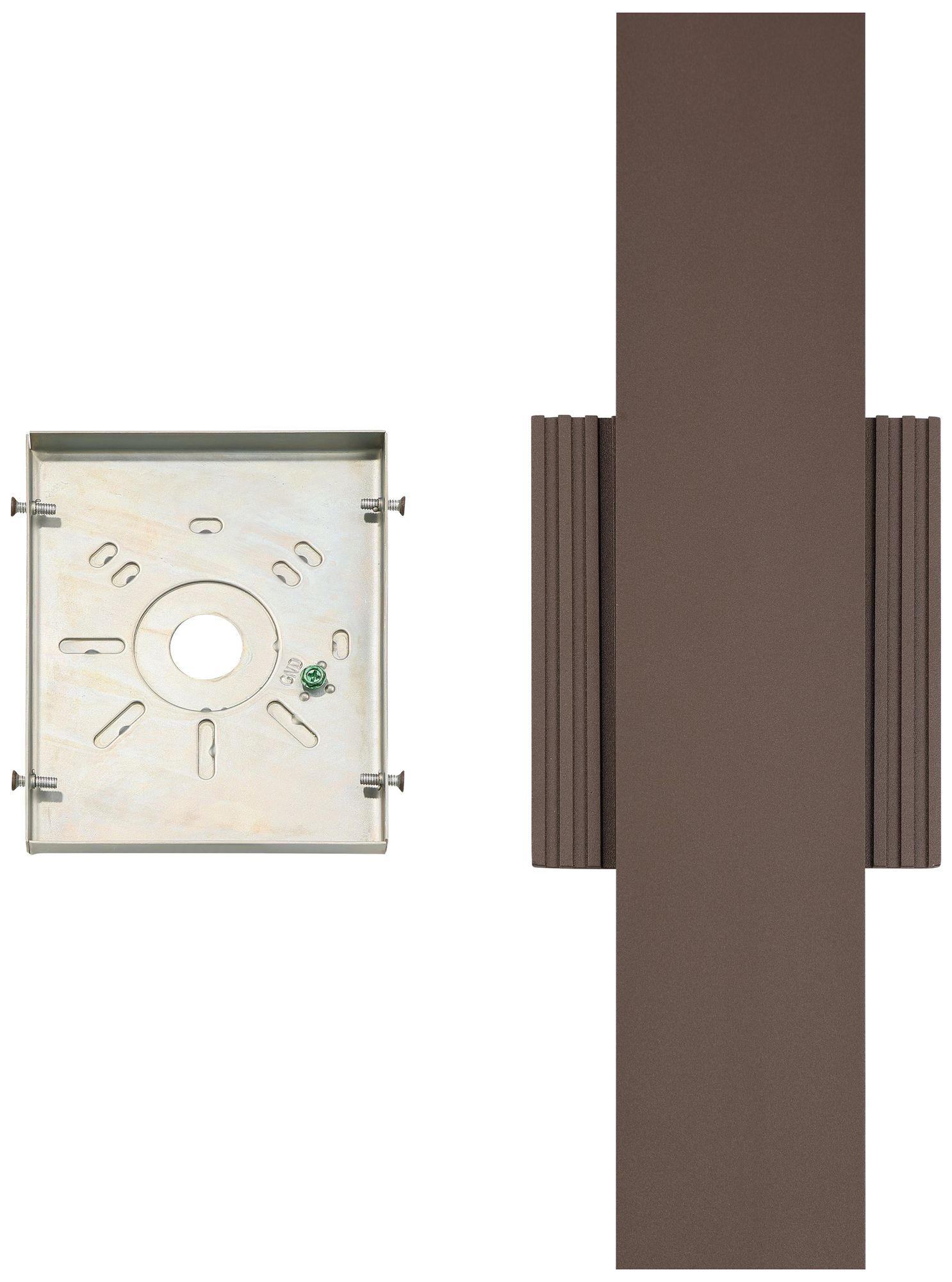 Image 3 Thesis Jacks 48" Architectural Bronze 5CCT LED Exterior Wall Sconce more views