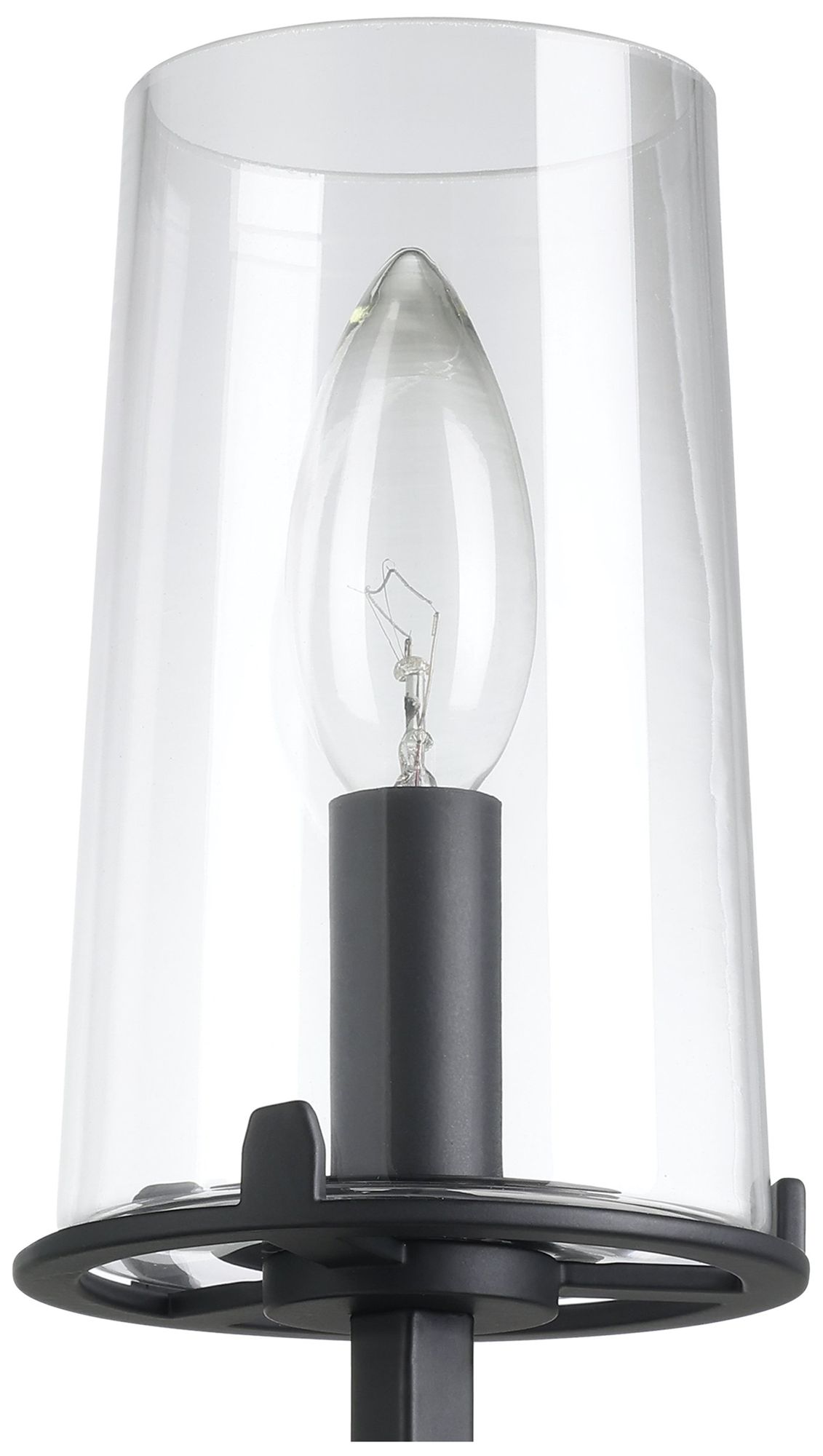 Image 4 Thesis Jared 13-inch Matte Black Vanity Light with Clear Glass Shade more views