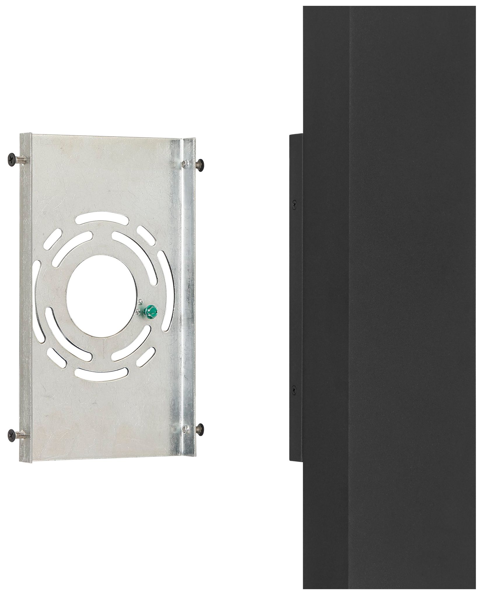 Image 3 Thesis Jasper 20" 2 Light Textured Black LED Exterior Wall Sconce more views