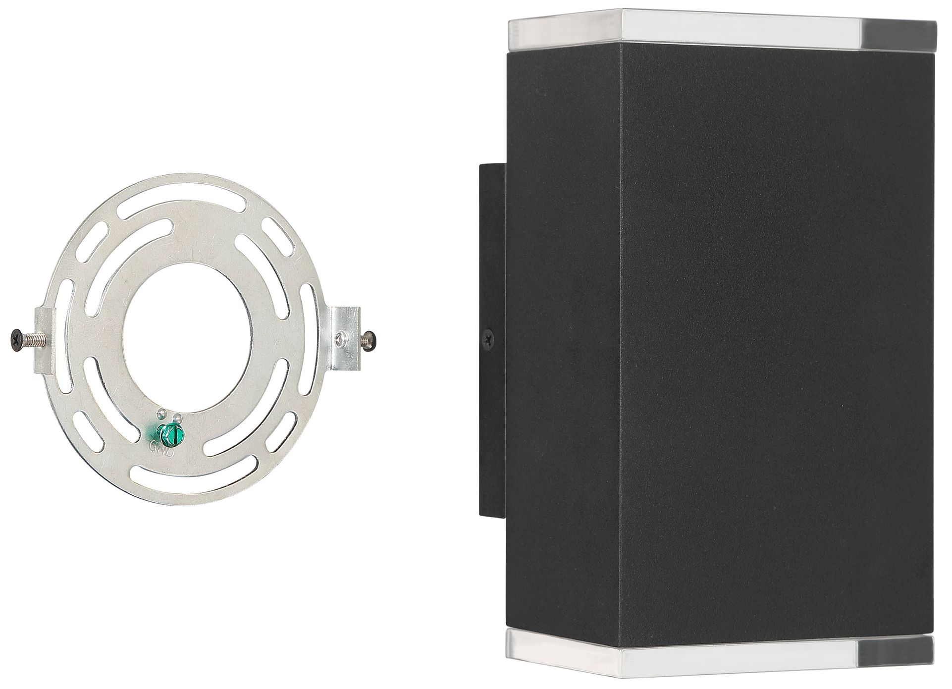 Image 3 Thesis Jasper 8" 2 Light Textured Black LED Exterior Wall Sconce more views