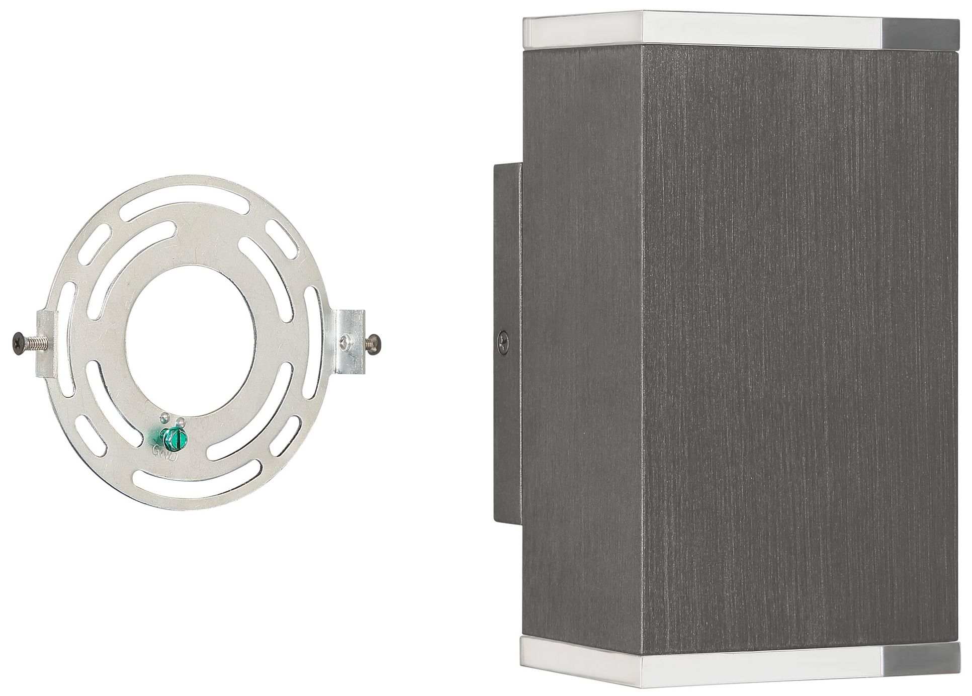 Image 3 Thesis Jasper 8" 2 Light Graphite LED Exterior Wall Sconce more views