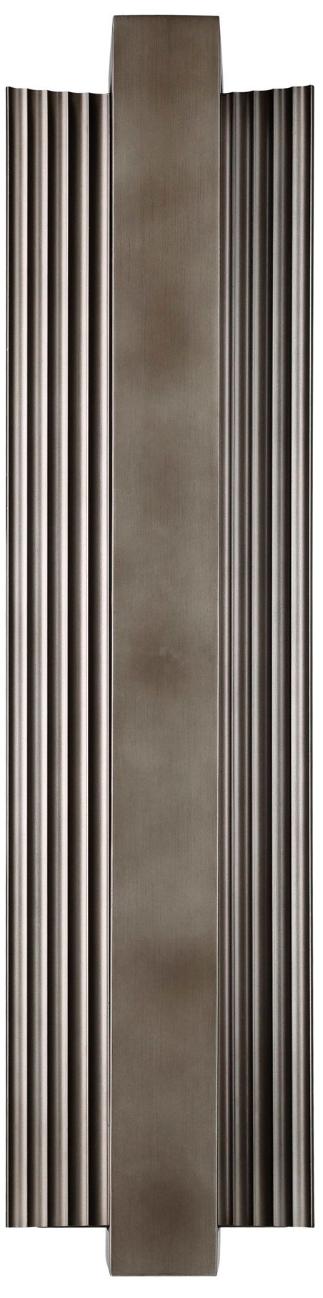 Image 2 Thesis Jubilee 24" Forged Bronze 5CCT LED Exterior Wall Sconce more views