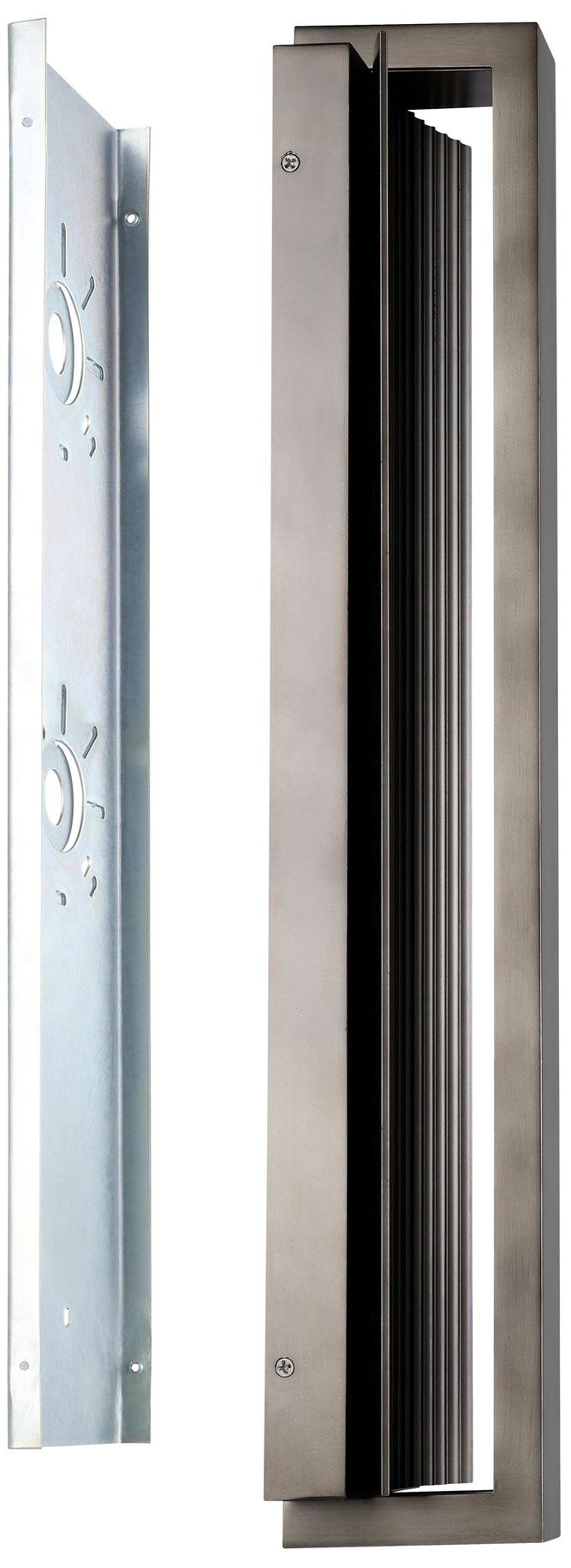 Image 4 Thesis Jubilee 24" Forged Bronze 5CCT LED Exterior Wall Sconce more views