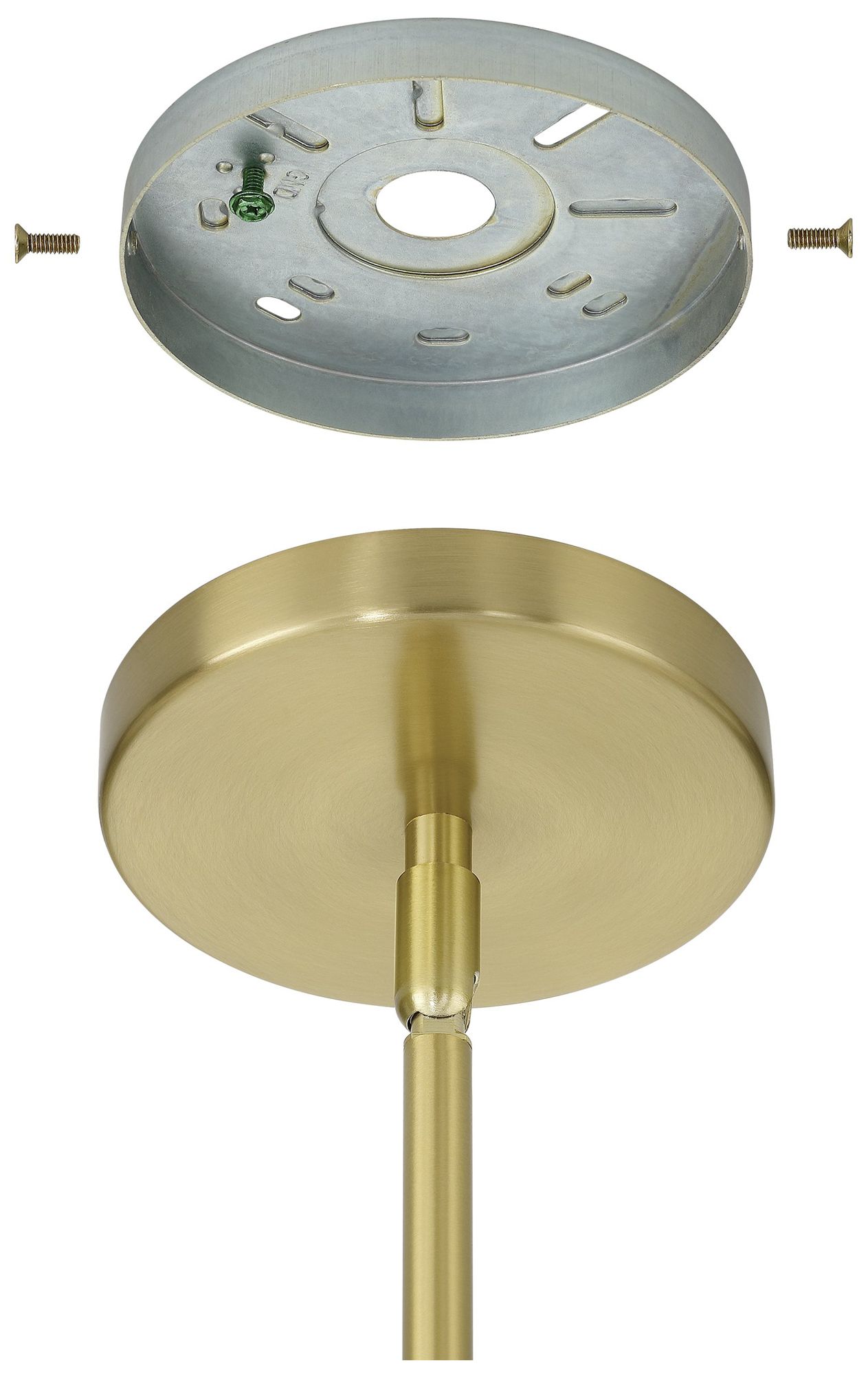 Image 5 Thesis Julep 12" 3 Light Brushed Gold Pendant Light with Opal Glass Shades more views