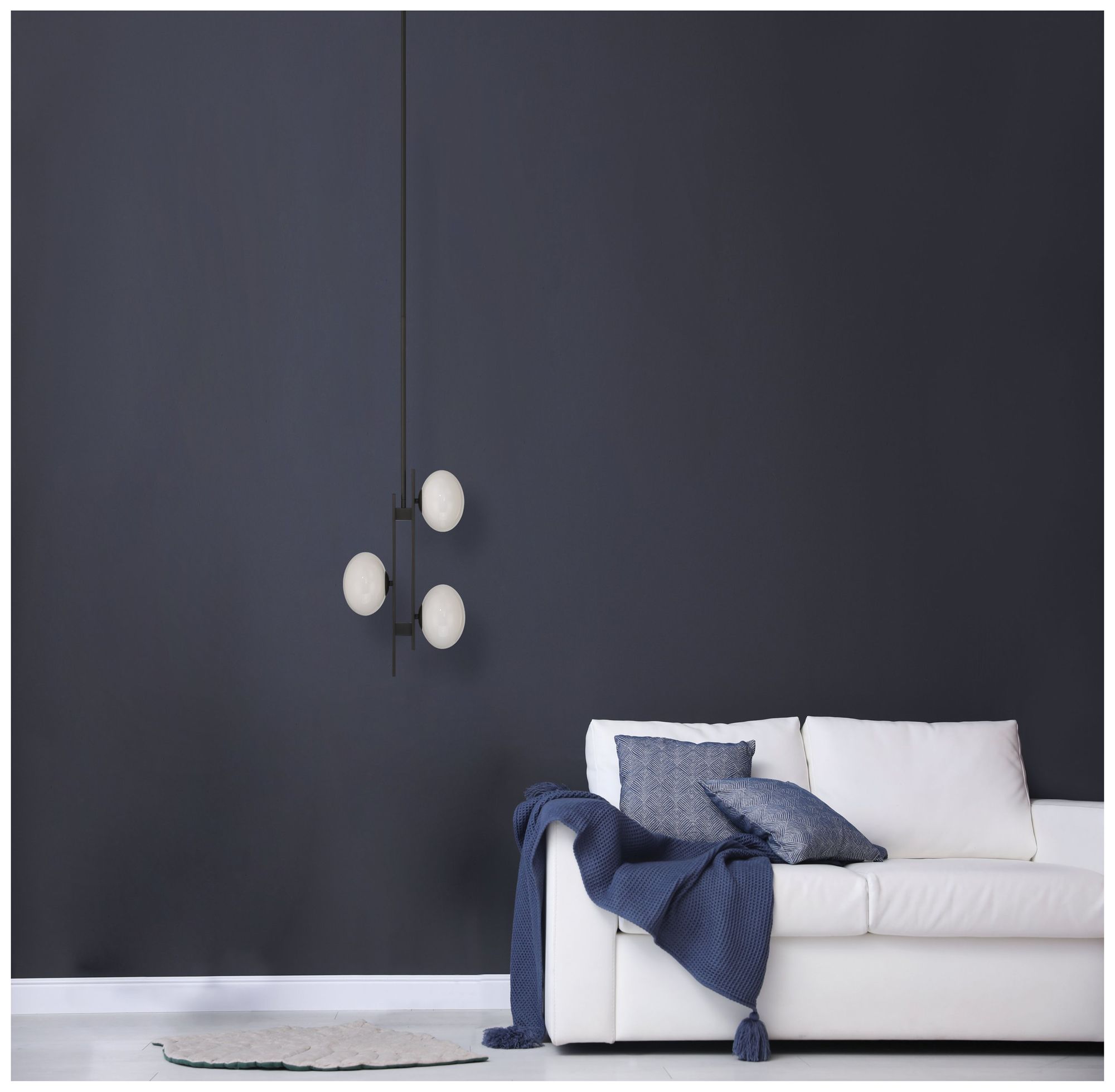Image 7 Thesis Julep 12" 3 Light Matte Black Pendant Light with Opal Glass Shades more views