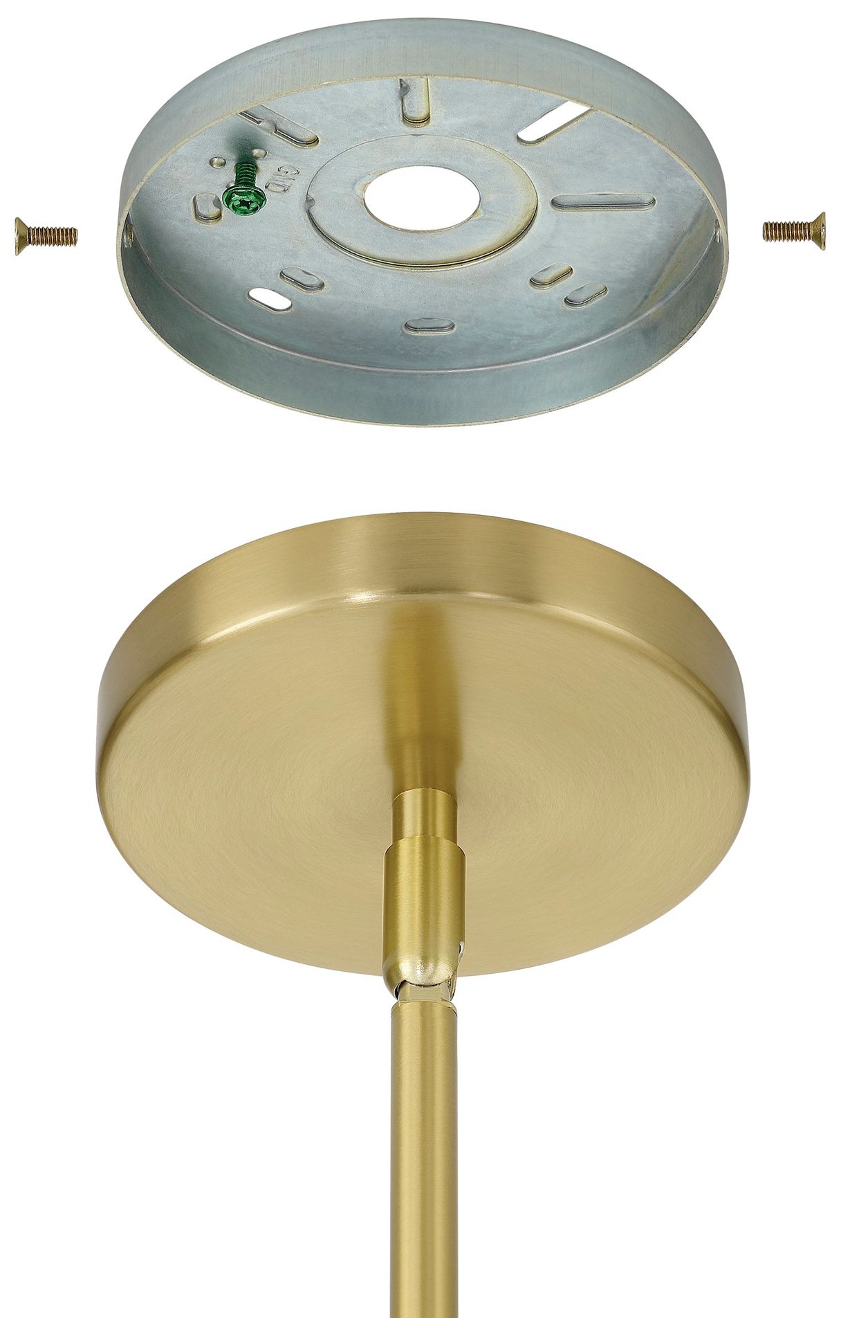 Image 5 Thesis Julep 12" 3 Light Brushed Gold Pendant Light with Opal Glass Sh more views