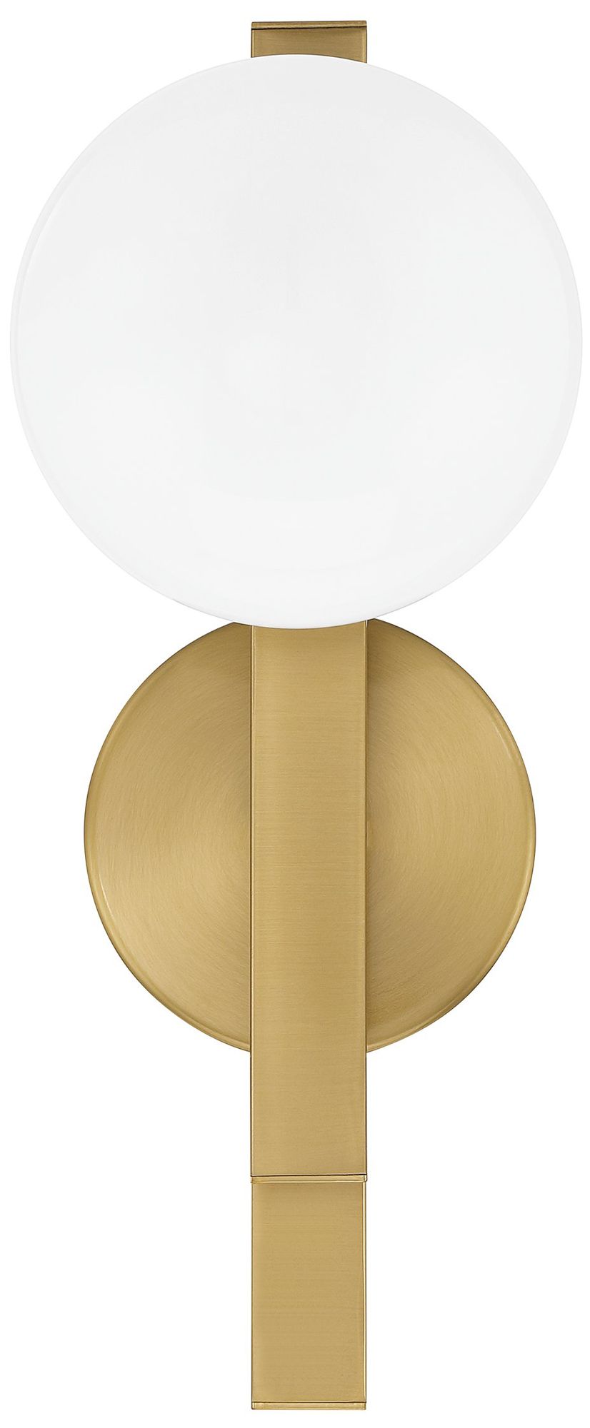 Image 4 Thesis Julep 15-inch Brushed Gold Vanity Light with Opal Glass Shade more views
