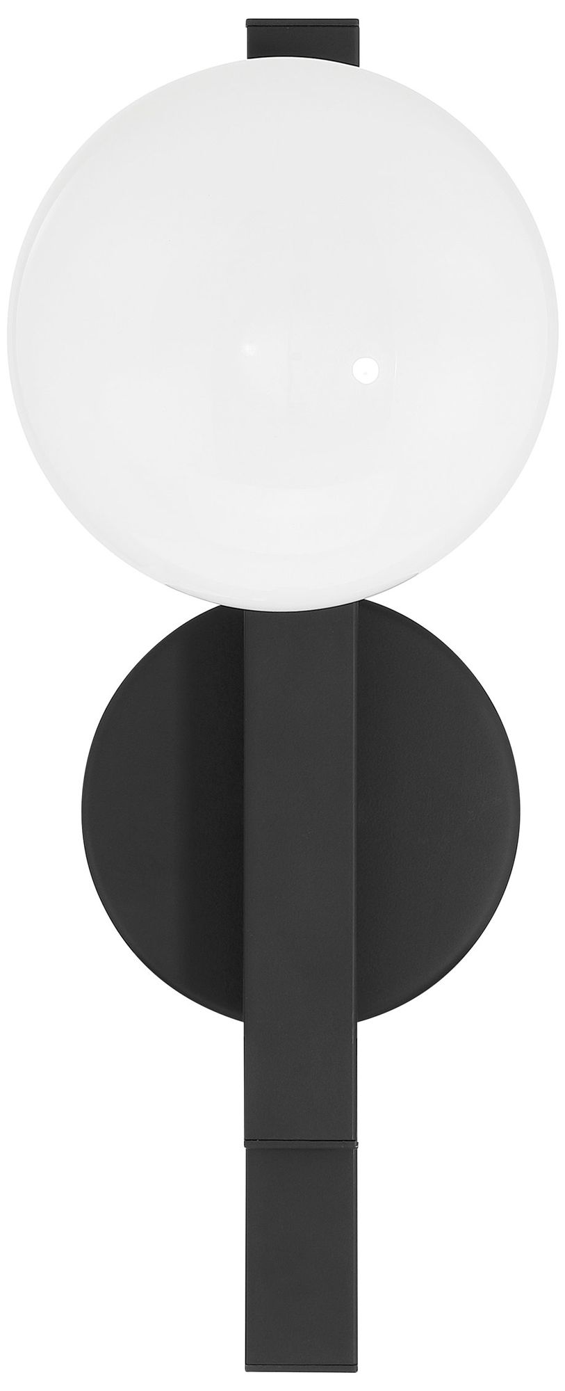 Image 4 Thesis Julep 15-inch Matte Black Vanity Light with Opal Glass Shade more views