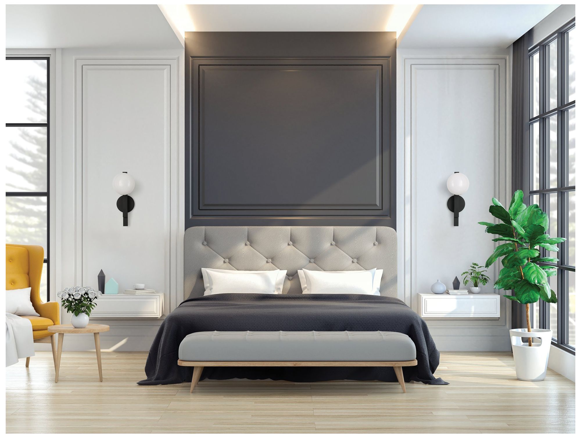 Image 7 Thesis Julep 15-inch Matte Black Vanity Light with Opal Glass Shade more views