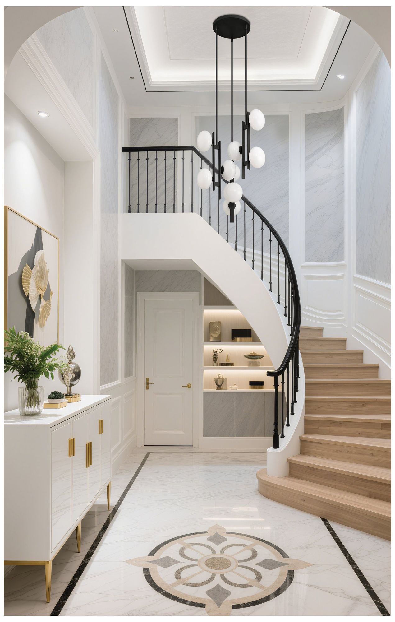 Image 7 Thesis Julep 22" 9 Light Matte Black Chandelier with Opal Glass Shades more views