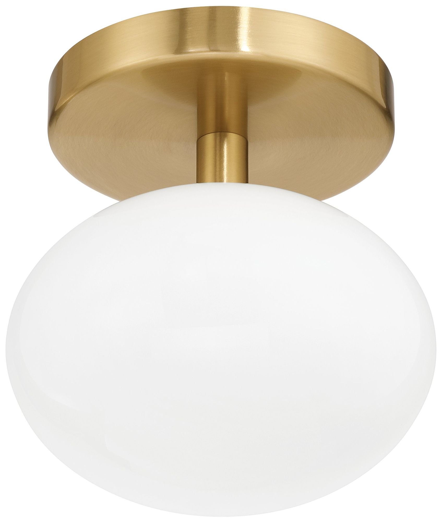 Image 2 Thesis Julep 6 inch 1 Light Brushed Gold Semi-Flush Mount Ceiling Light